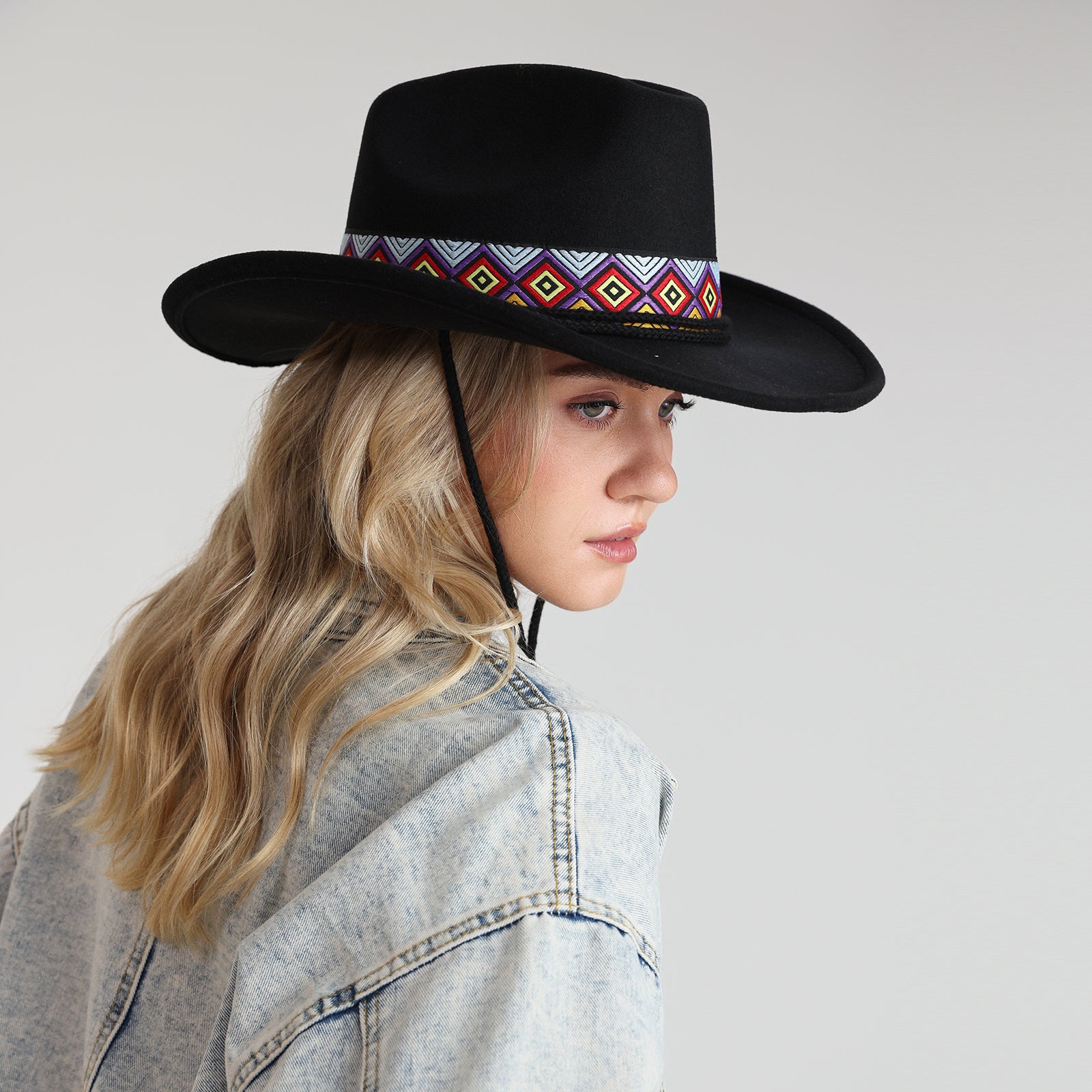 Wholesale Unisex Polyester Cowboy Hat with Upturned Brim and UPF 50+ Sun Protection