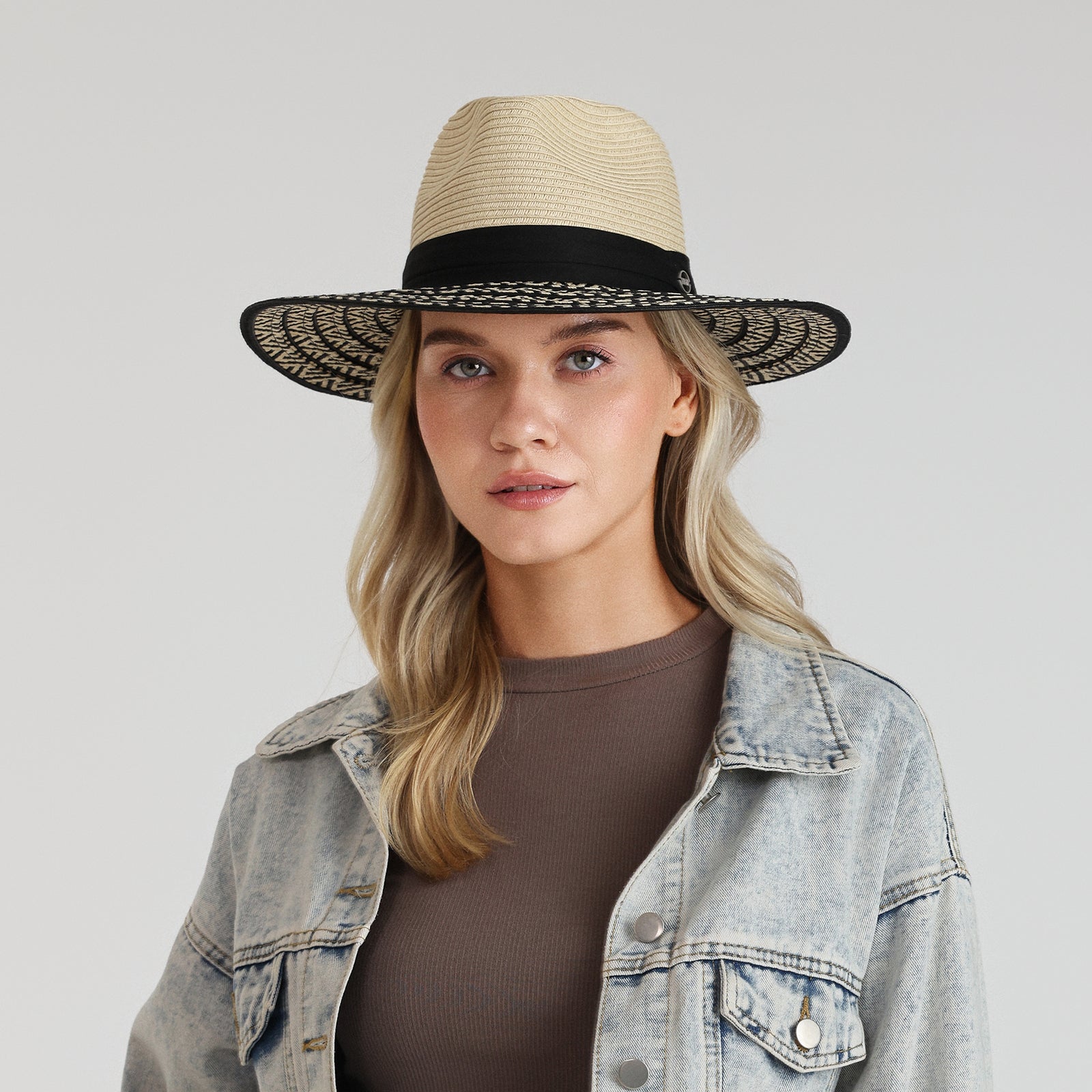 paper straw straw fedora hat
