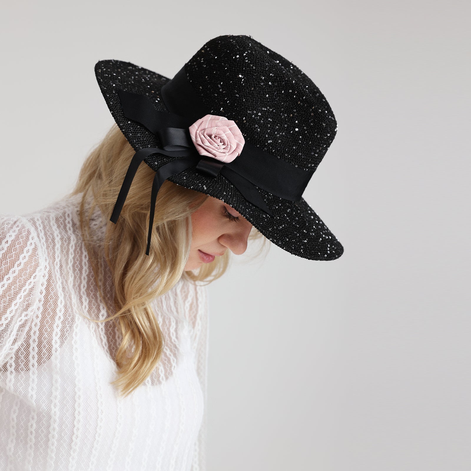 Wholesale Women's Polyester Fedora Hat with  Flat Brim and UPF 50+ Sun Protection