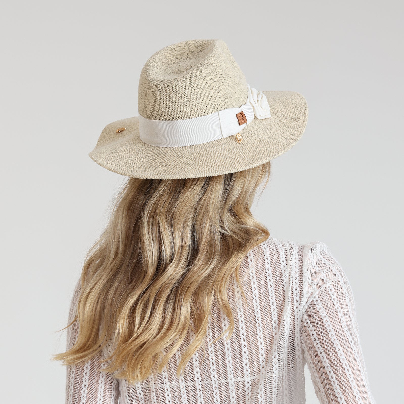 Wholesale Women's Polyester Fedora Hat with  Flat Brim and UPF 50+ Sun Protection