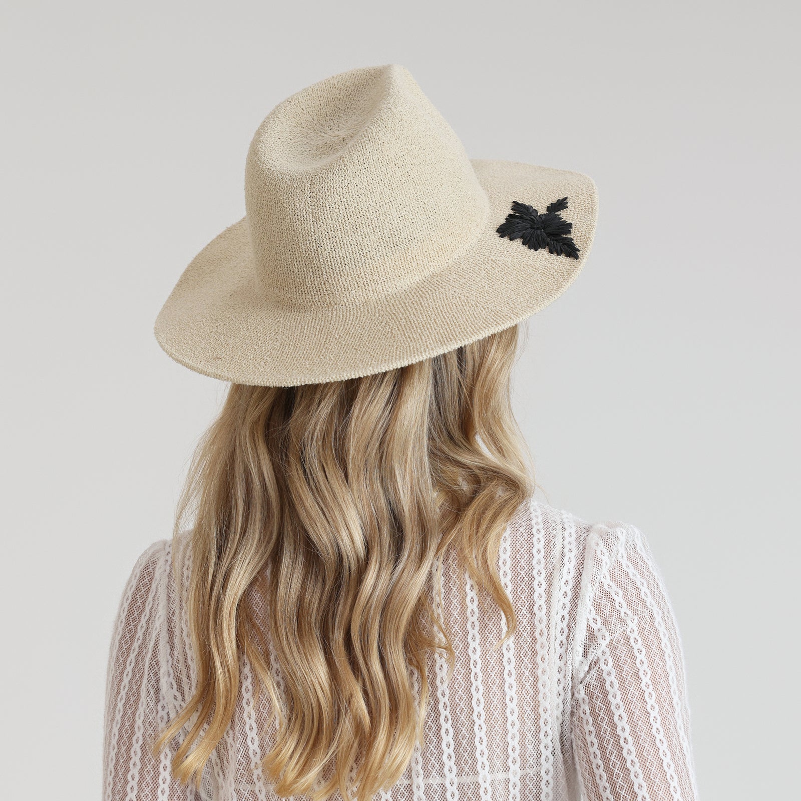 Wholesale Women's Polyester Fedora Hat with Wide Brim and UPF 50+ Sun Protection
