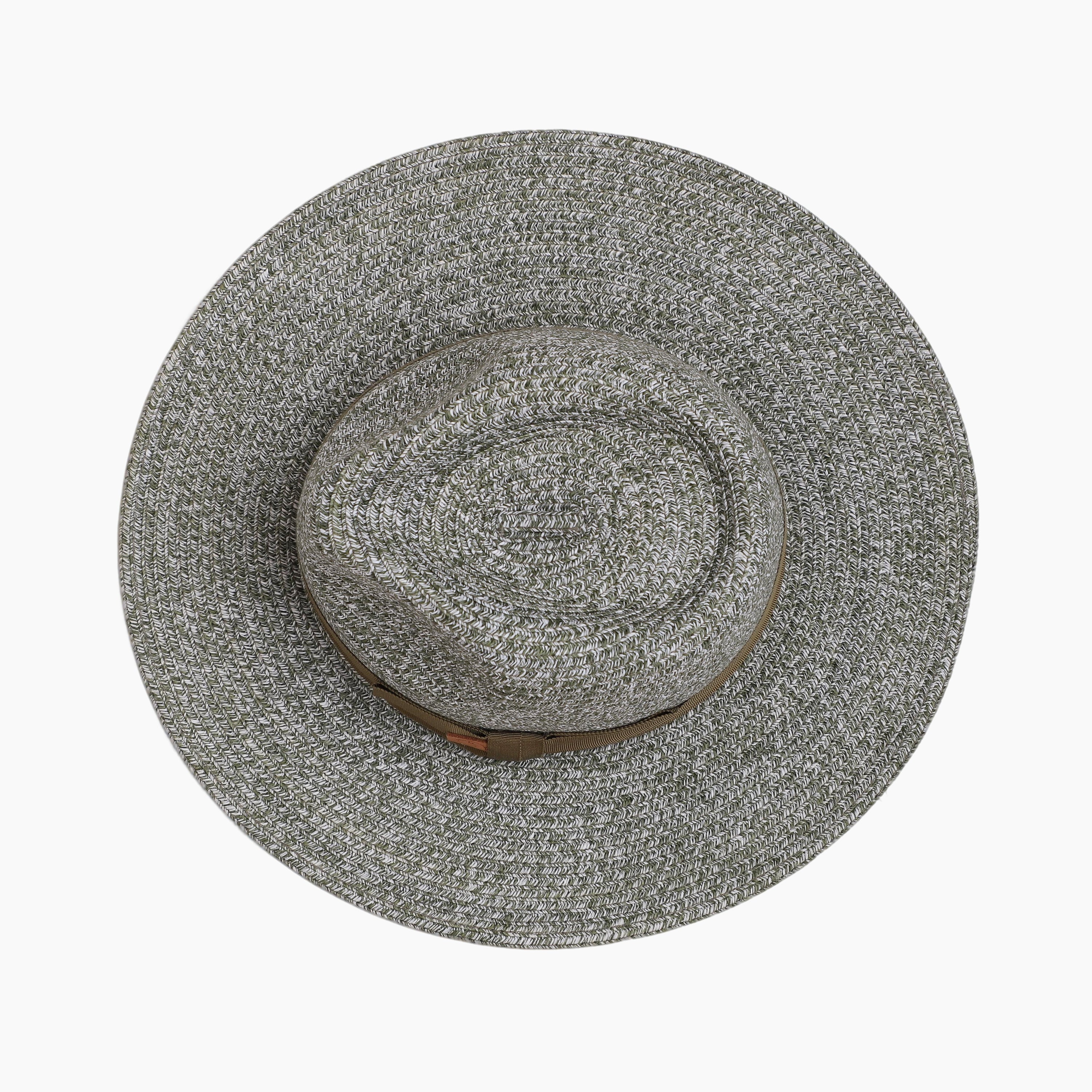 Wholesale Unisex Paper Straw Fedora Hat with  Flat Brim and UPF 50+ Sun Protection