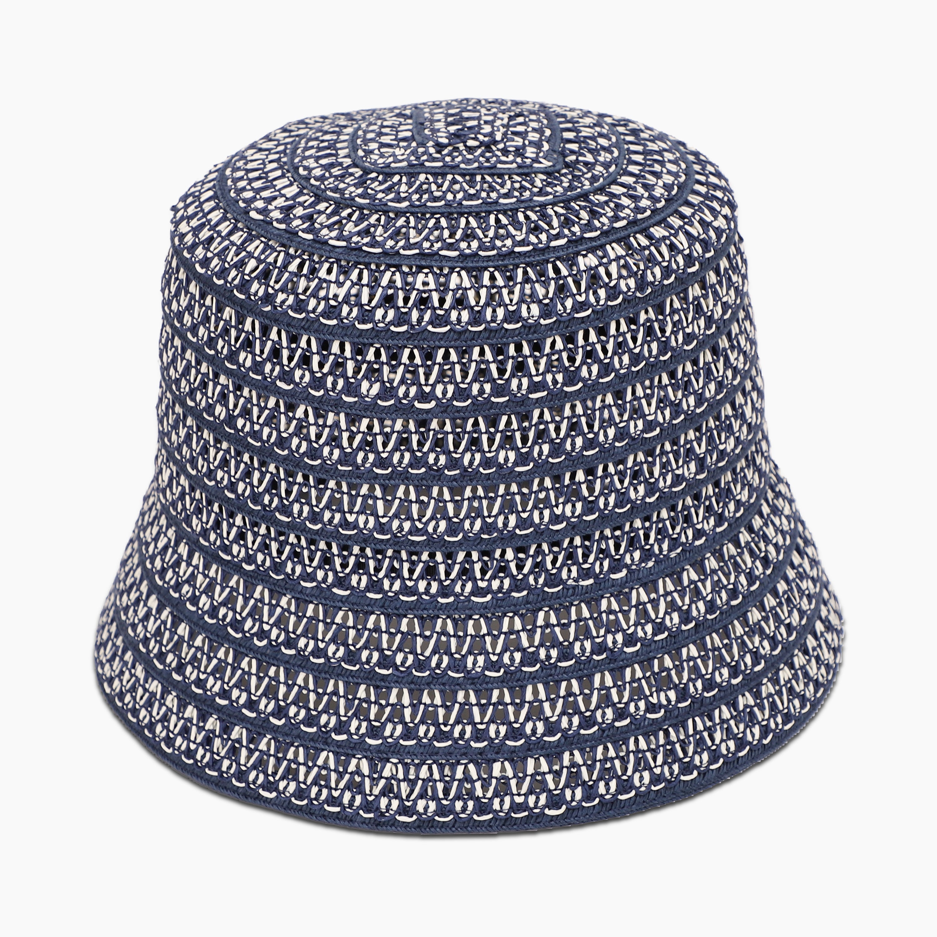 US Stock Wholesale Women's Paper Straw Bucket Hat with Wide Brim and UPF 50+ Sun Protection