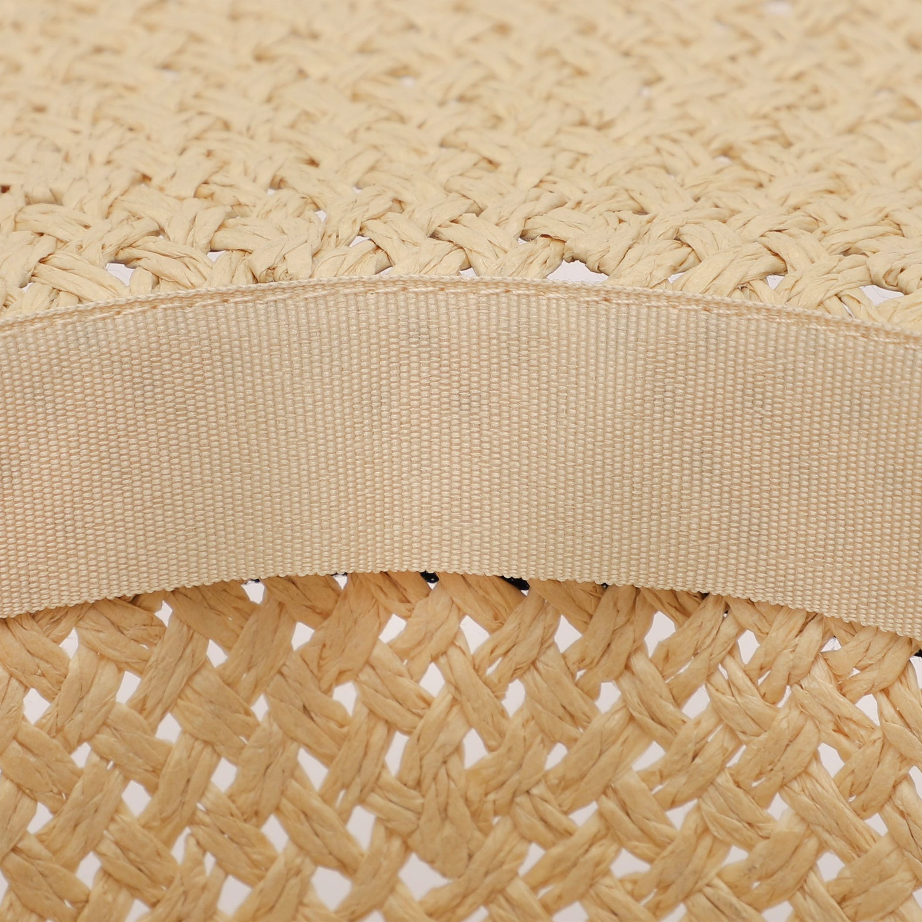 US Stock Wholesale Unisex Paper Straw Cowboy Hat with Upturned Brim and UPF 50+ Sun Protection