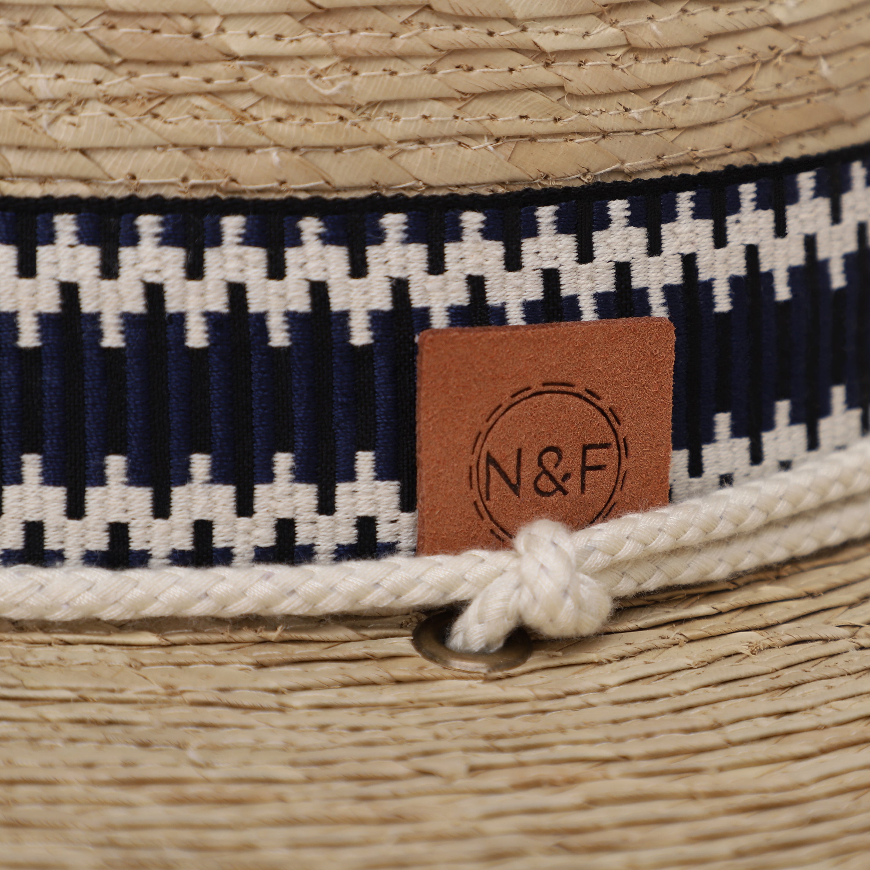 US Stock Wholesale Unisex Palm Leaf Fedora Hat with Flat brim and UPF 50+ Sun Protection