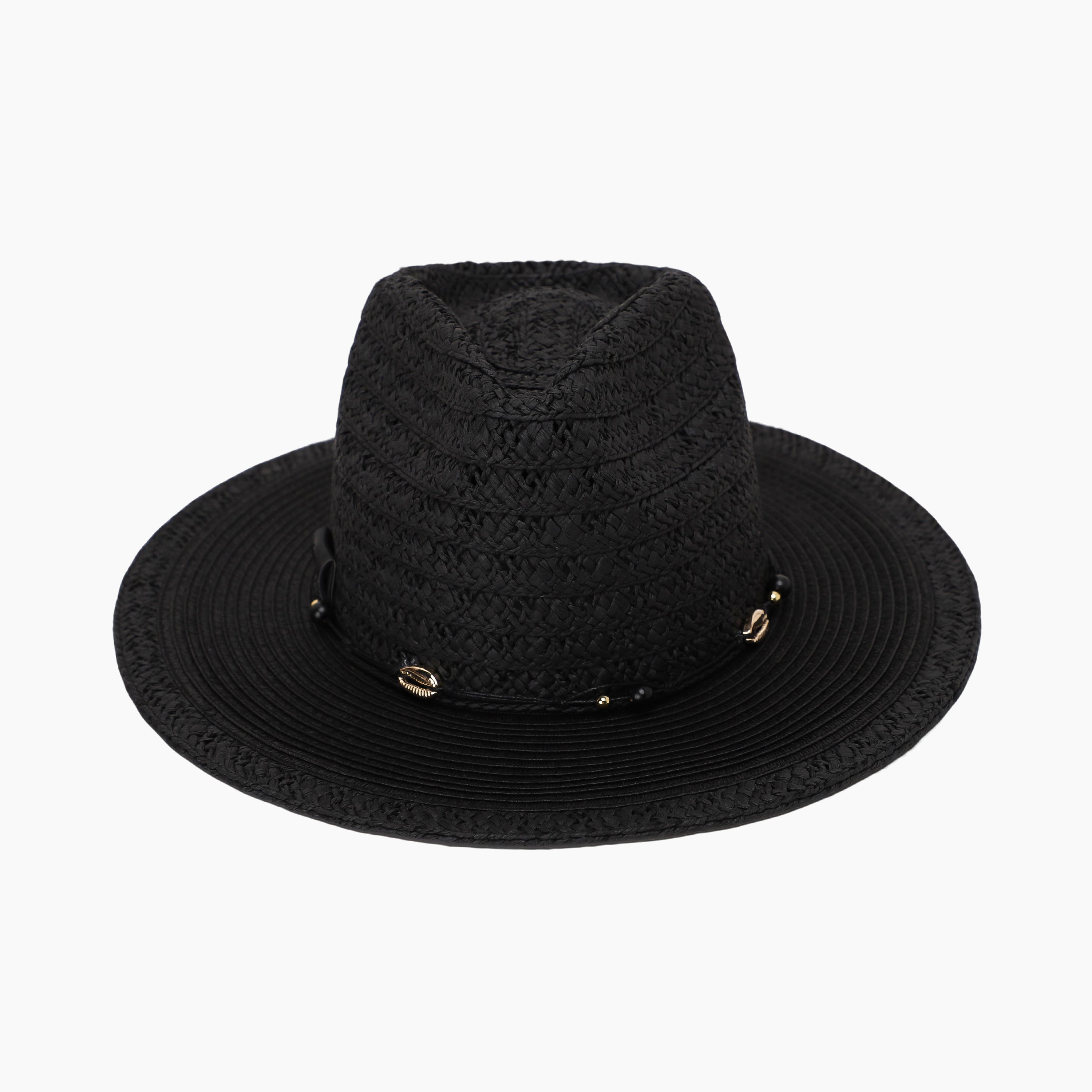 polyester straw fedora hat