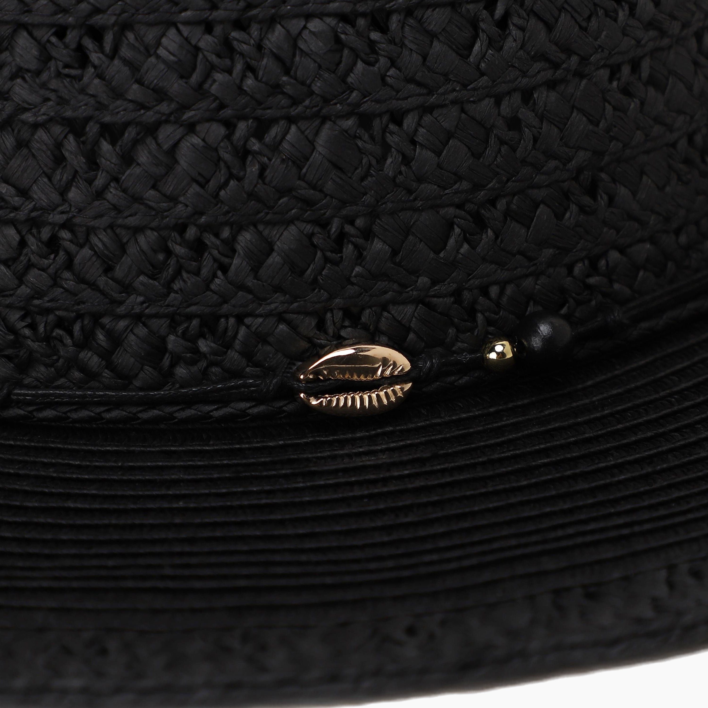 Wholesale Unisex Paper Straw Fedora Hat with Flat brim and UPF 50+ Sun Protection
