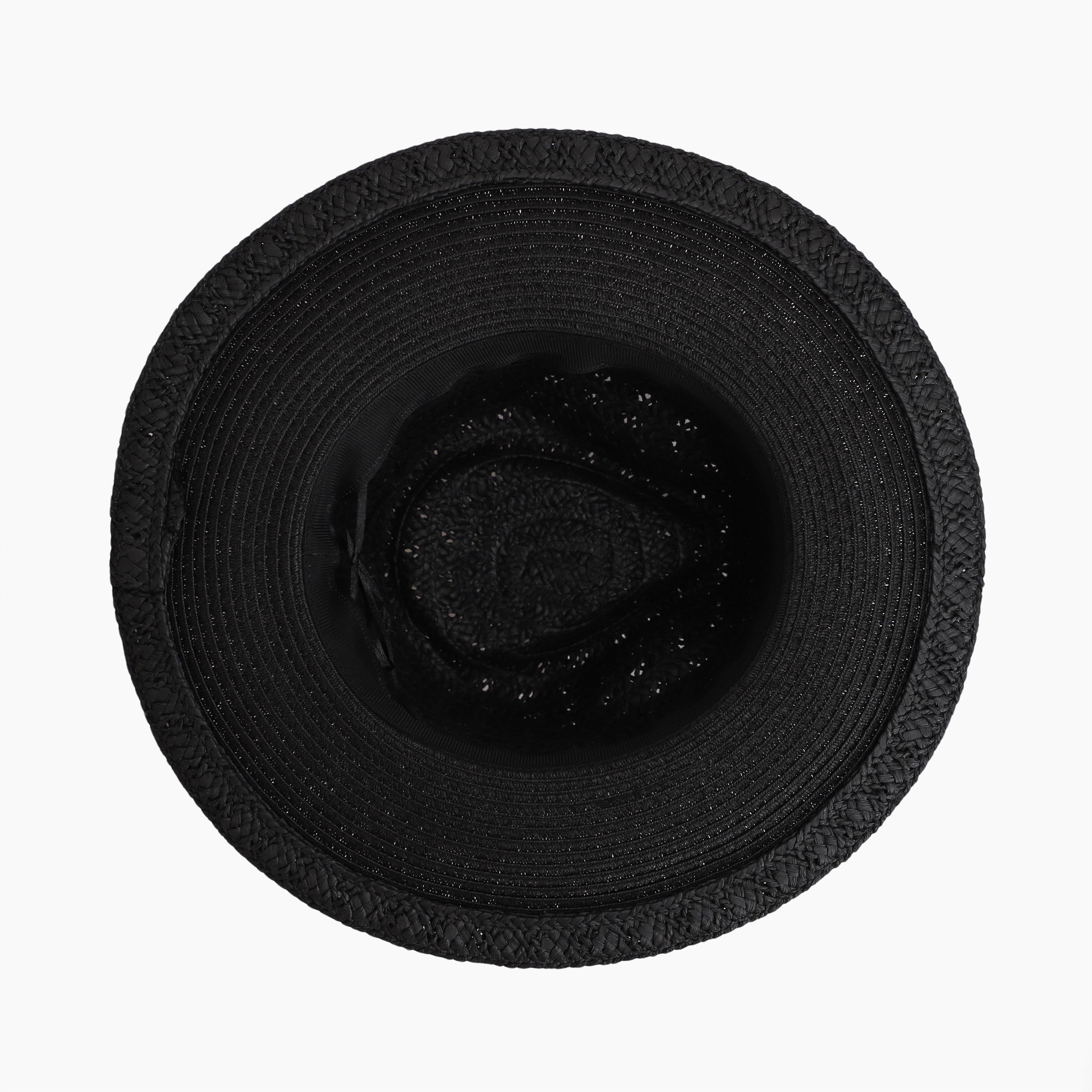 Wholesale Unisex Paper Straw Fedora Hat with Flat brim and UPF 50+ Sun Protection