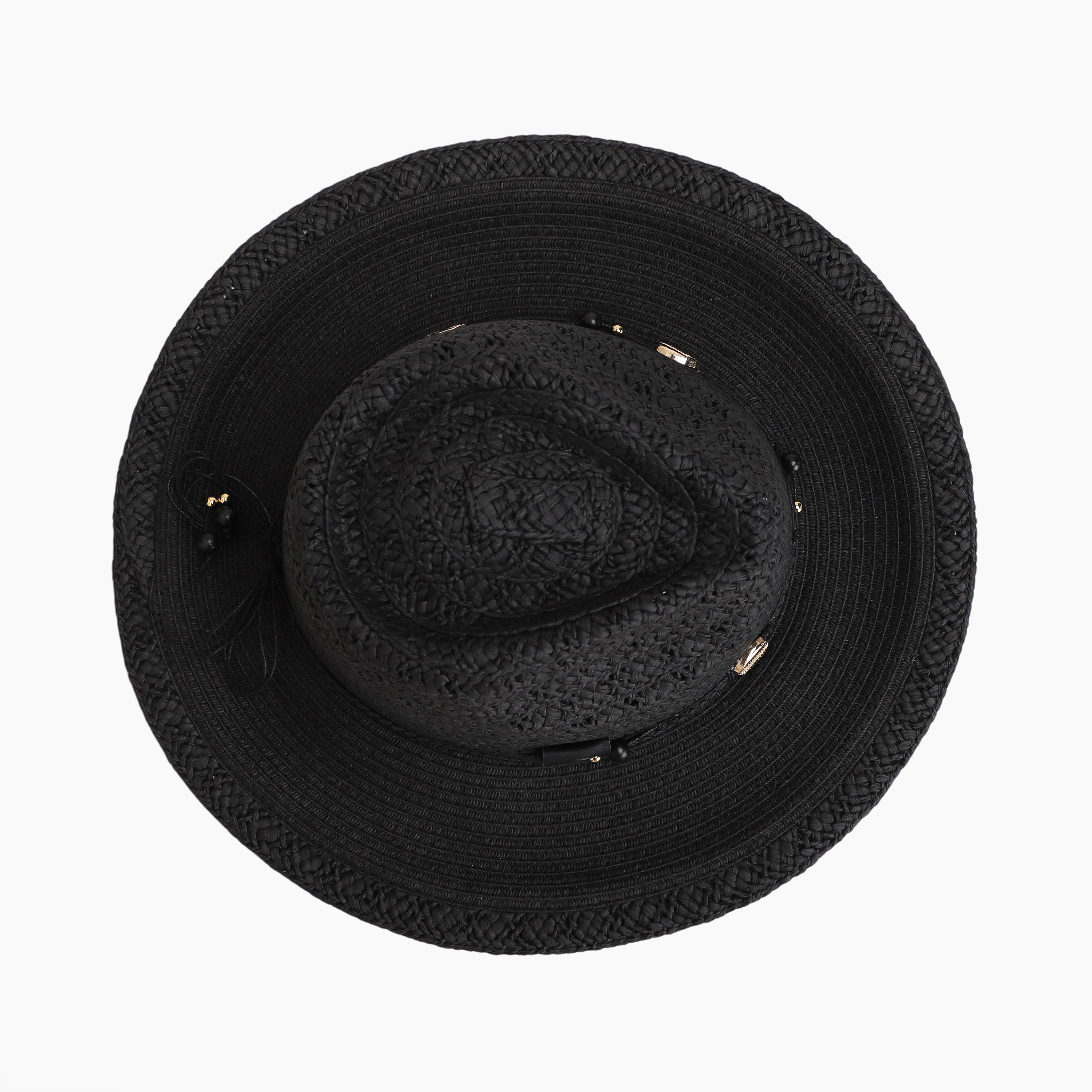 Wholesale Unisex Paper Straw Fedora Hat with Flat brim and UPF 50+ Sun Protection