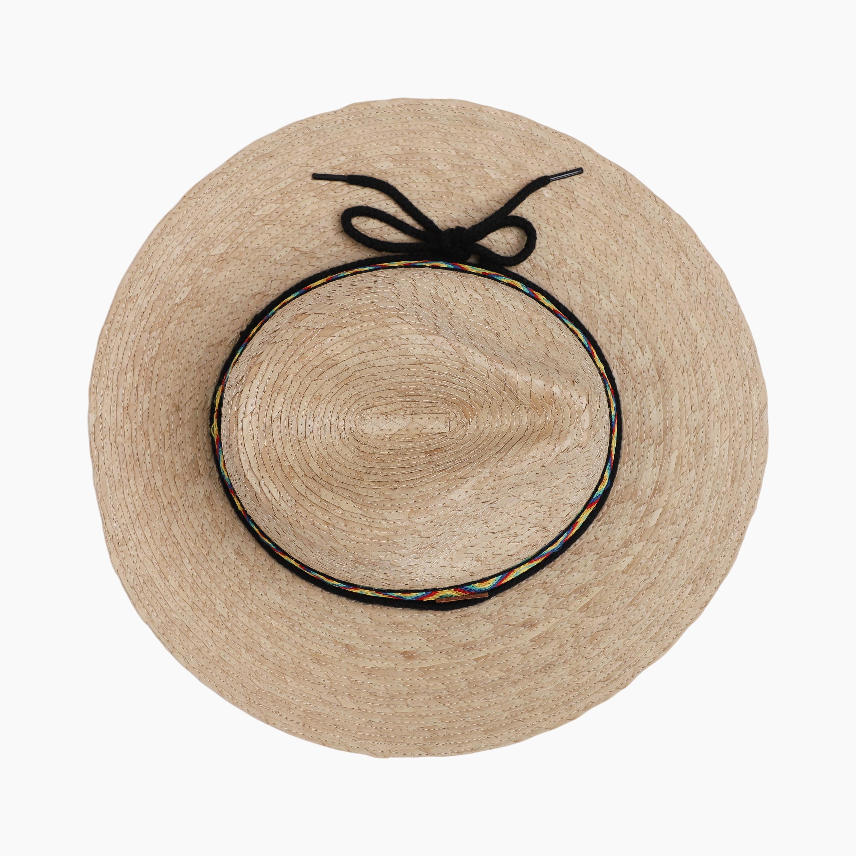 US Stock Wholesale Unisex Palm Leaf Fedora Hat with  Flat Brim and UPF 50+ Sun Protection