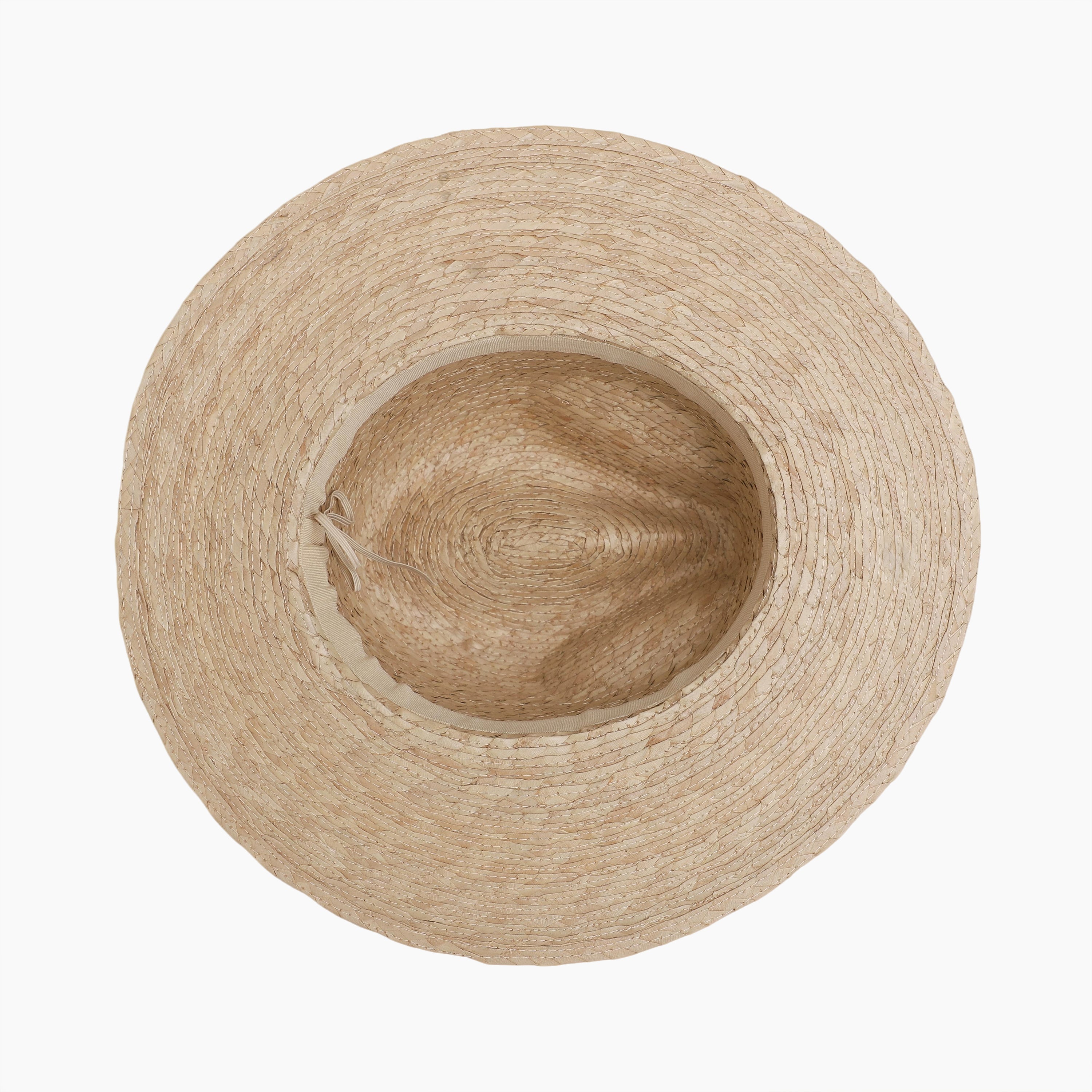 US Stock Wholesale Unisex Palm Leaf Fedora Hat with  Flat Brim and UPF 50+ Sun Protection