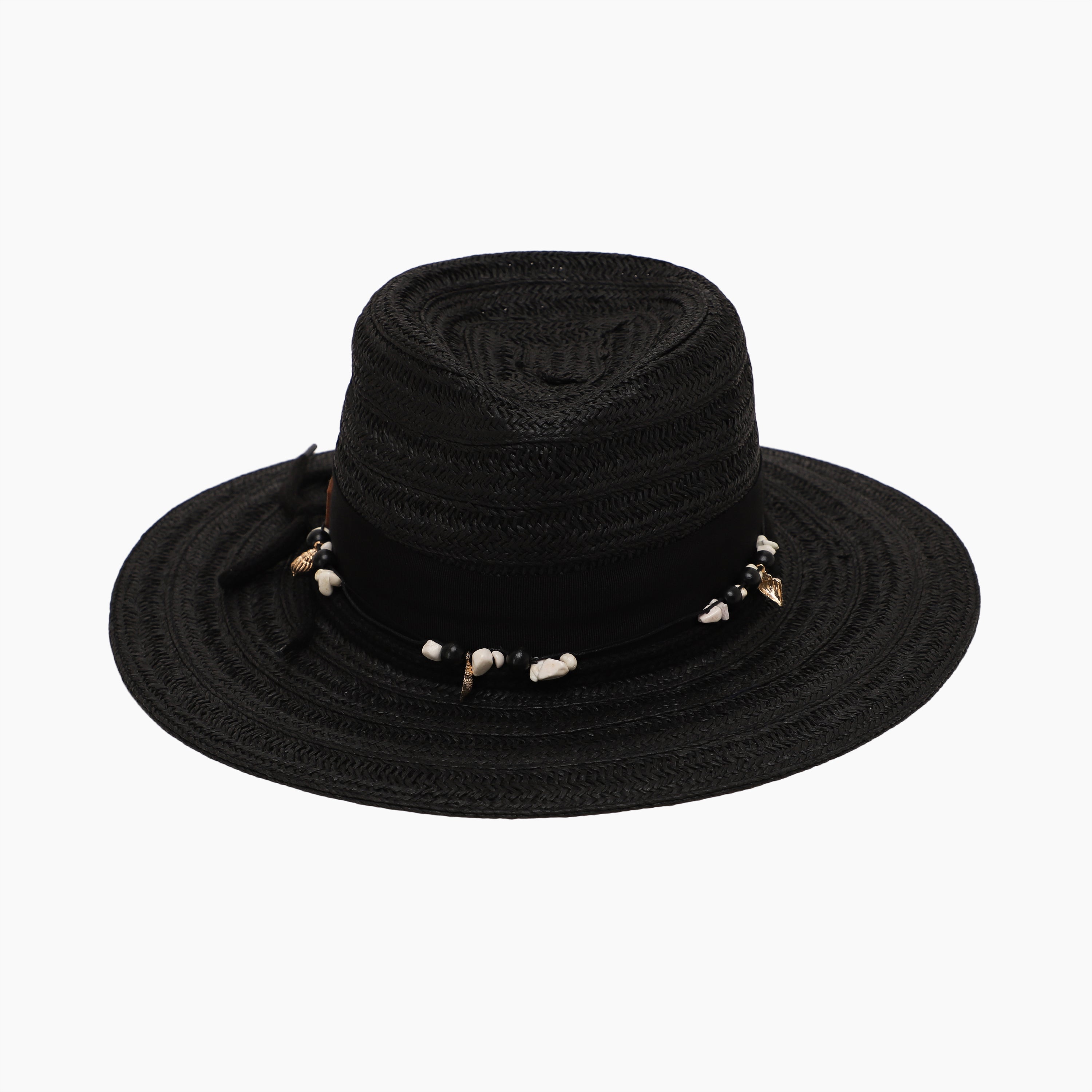 Wholesale Unisex Paper Straw Fedora Hat with Flat brim and UPF 50+ Sun Protection