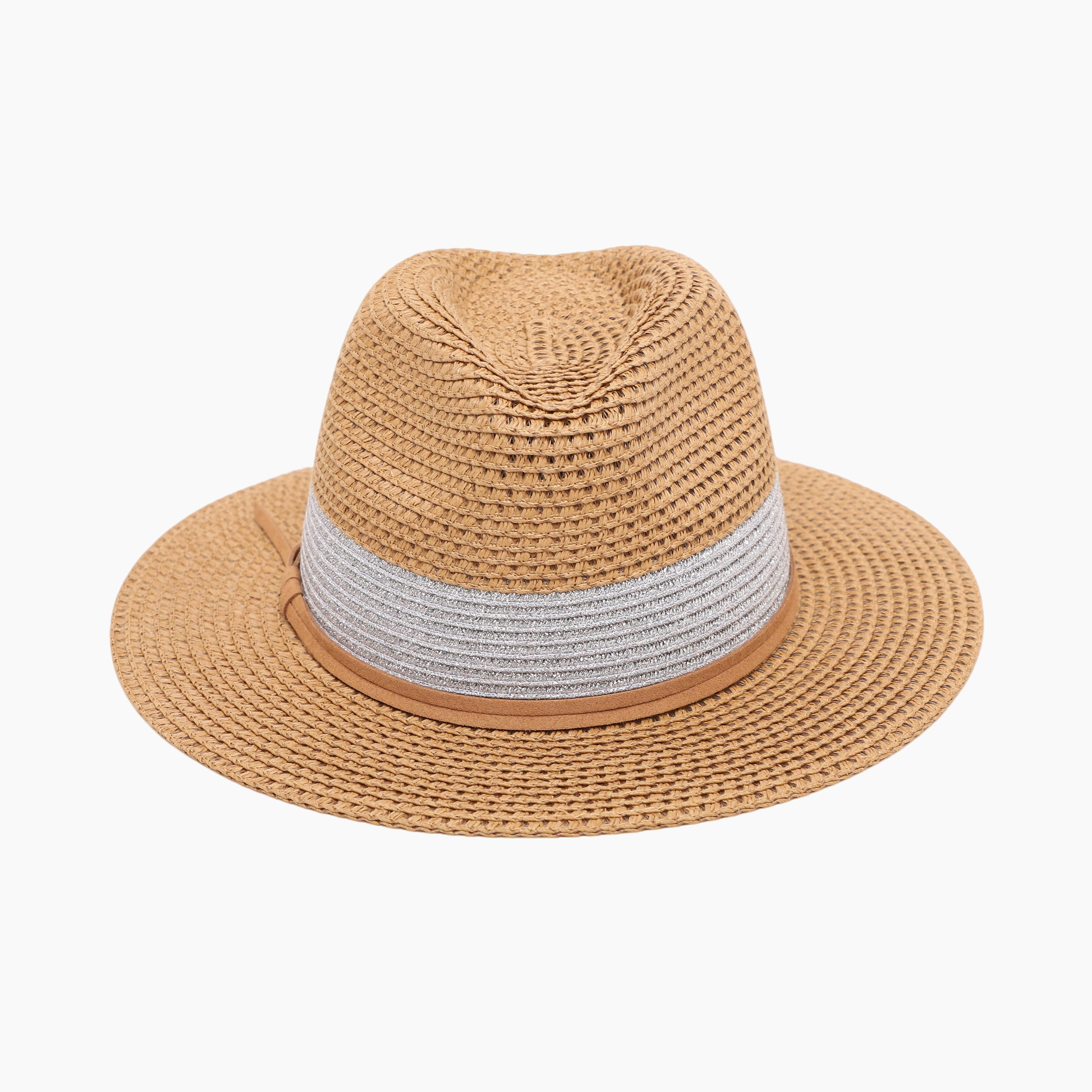 Wholesale Unisex Paper Straw Fedora Hat with Wide Brim and UPF 50+ Sun Protection