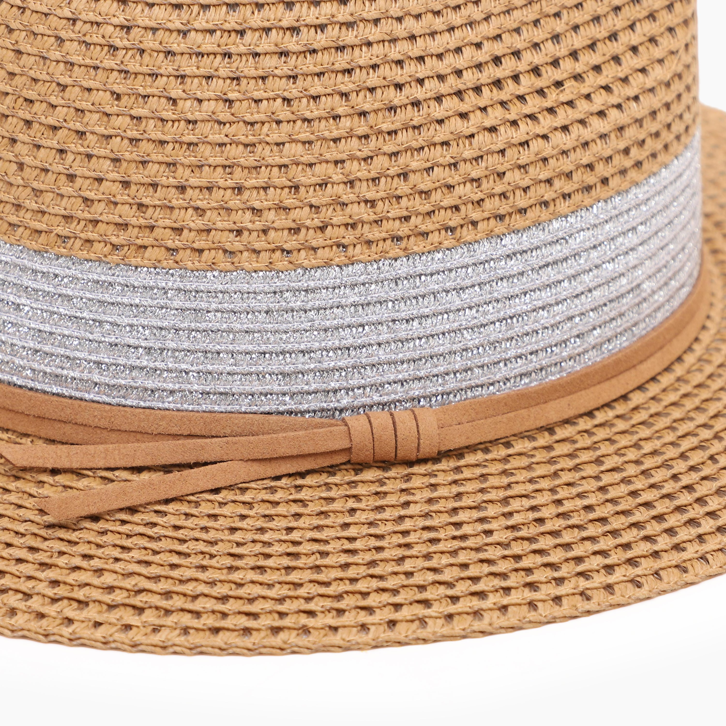 Wholesale Unisex Paper Straw Fedora Hat with Wide Brim and UPF 50+ Sun Protection