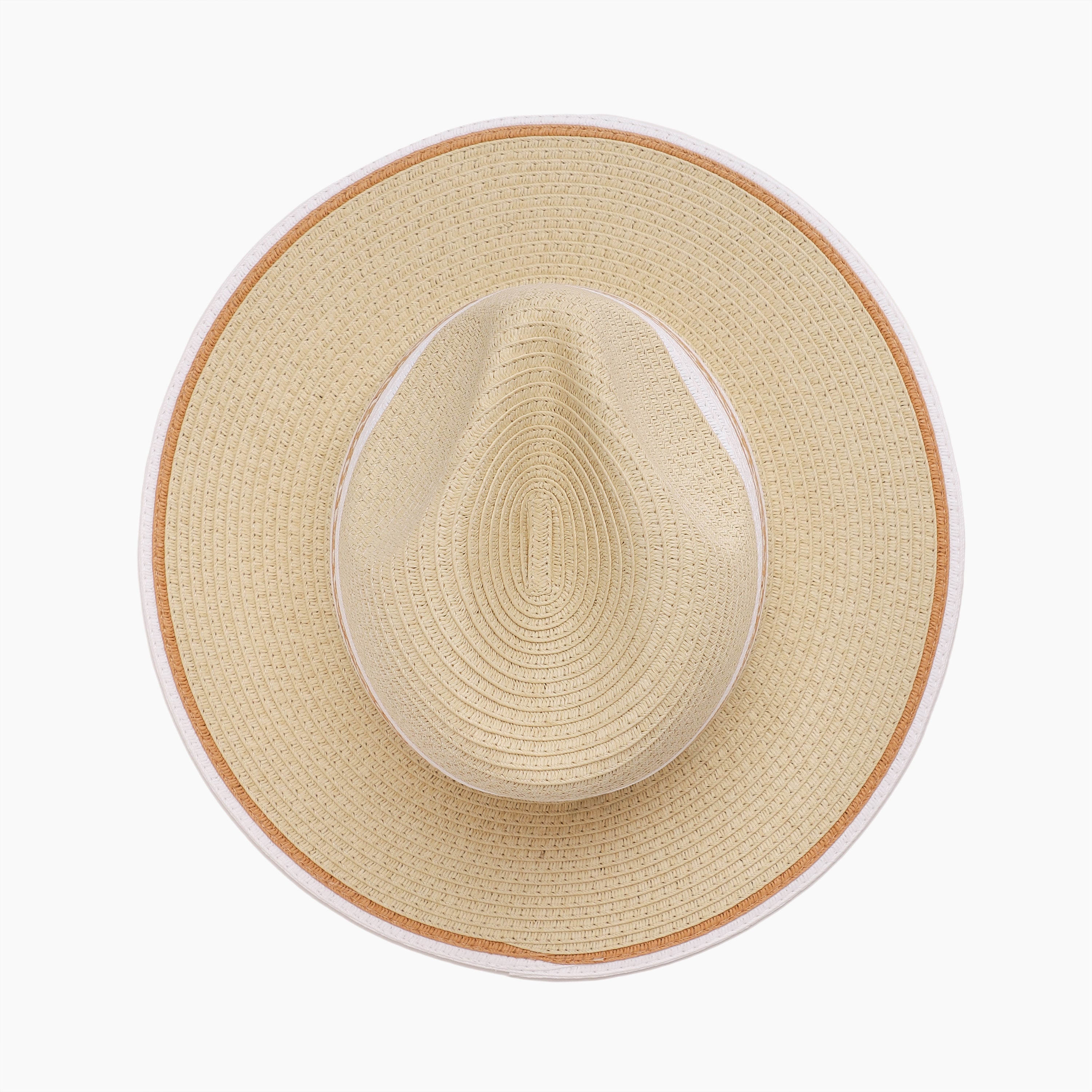 Wholesale Women's Paper Straw Fedora Hat with  Flat Brim and UPF 50+ Sun Protection