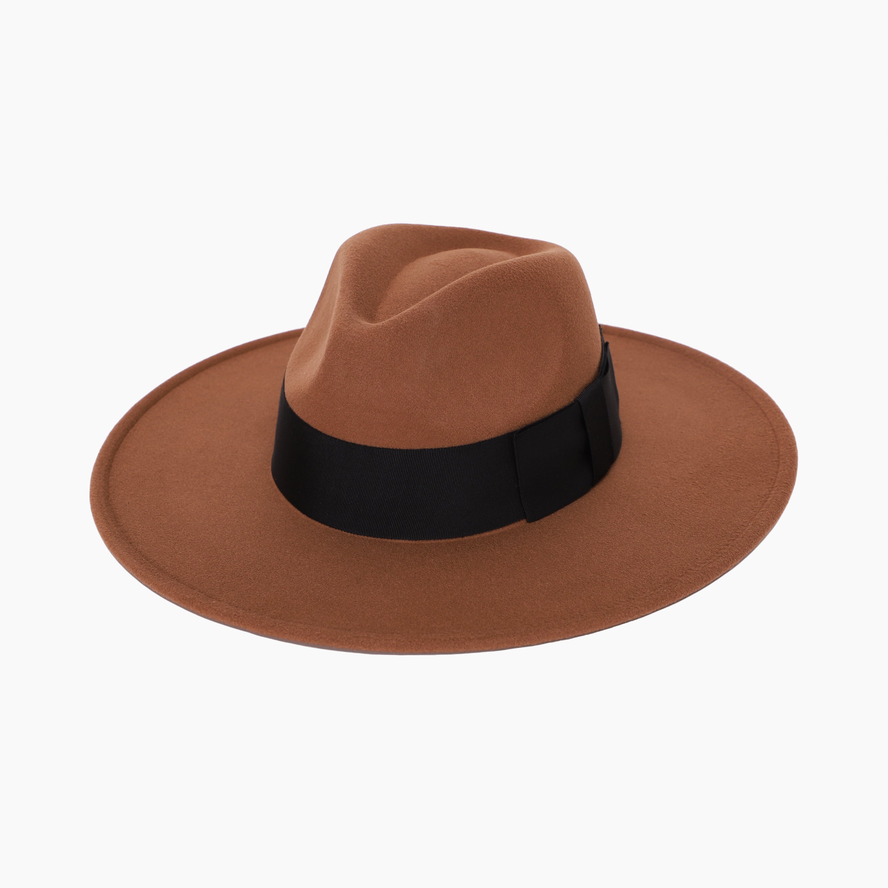 Wholesale Unisex Polyester Fedora Hat with  Flat Brim and UPF 50+ Sun Protection