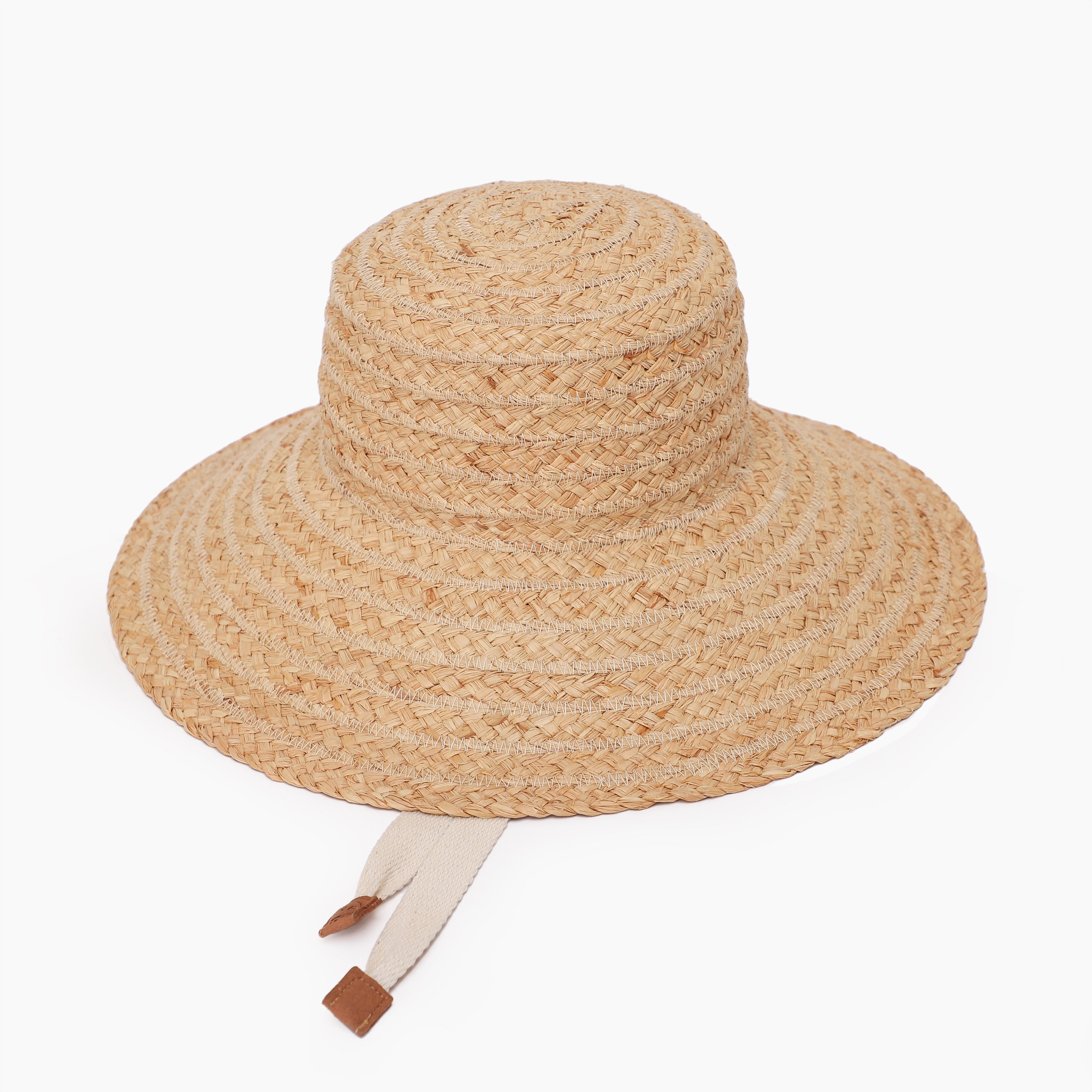 Wholesale Women's Raffia Sun Hat with Wide Brim and UPF 50+ Sun Protection