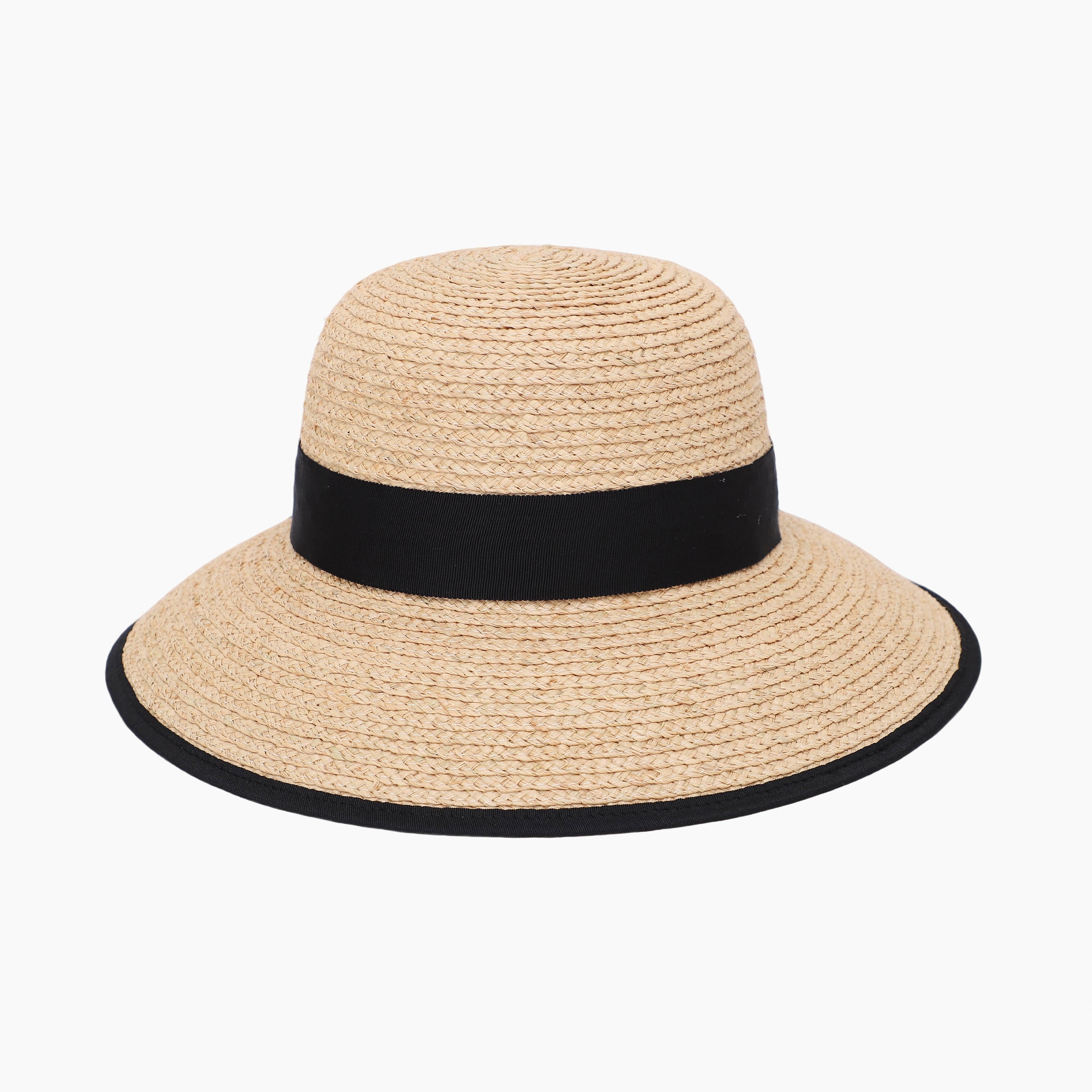 US Stock Wholesale Women's Raffia Bucket Hat with Wide Brim and UPF 50+ Sun Protection