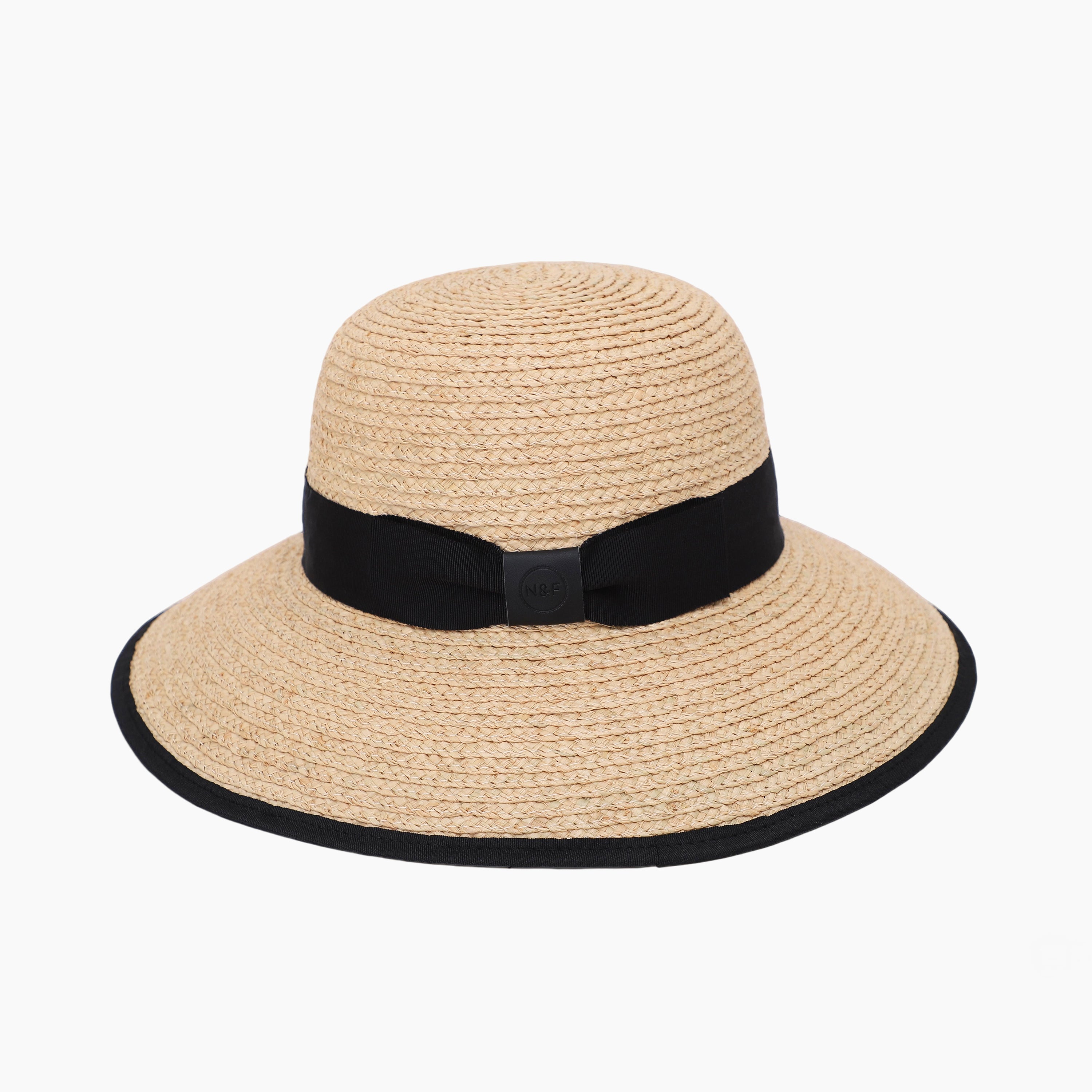 US Stock Wholesale Women's Raffia Bucket Hat with Wide Brim and UPF 50+ Sun Protection