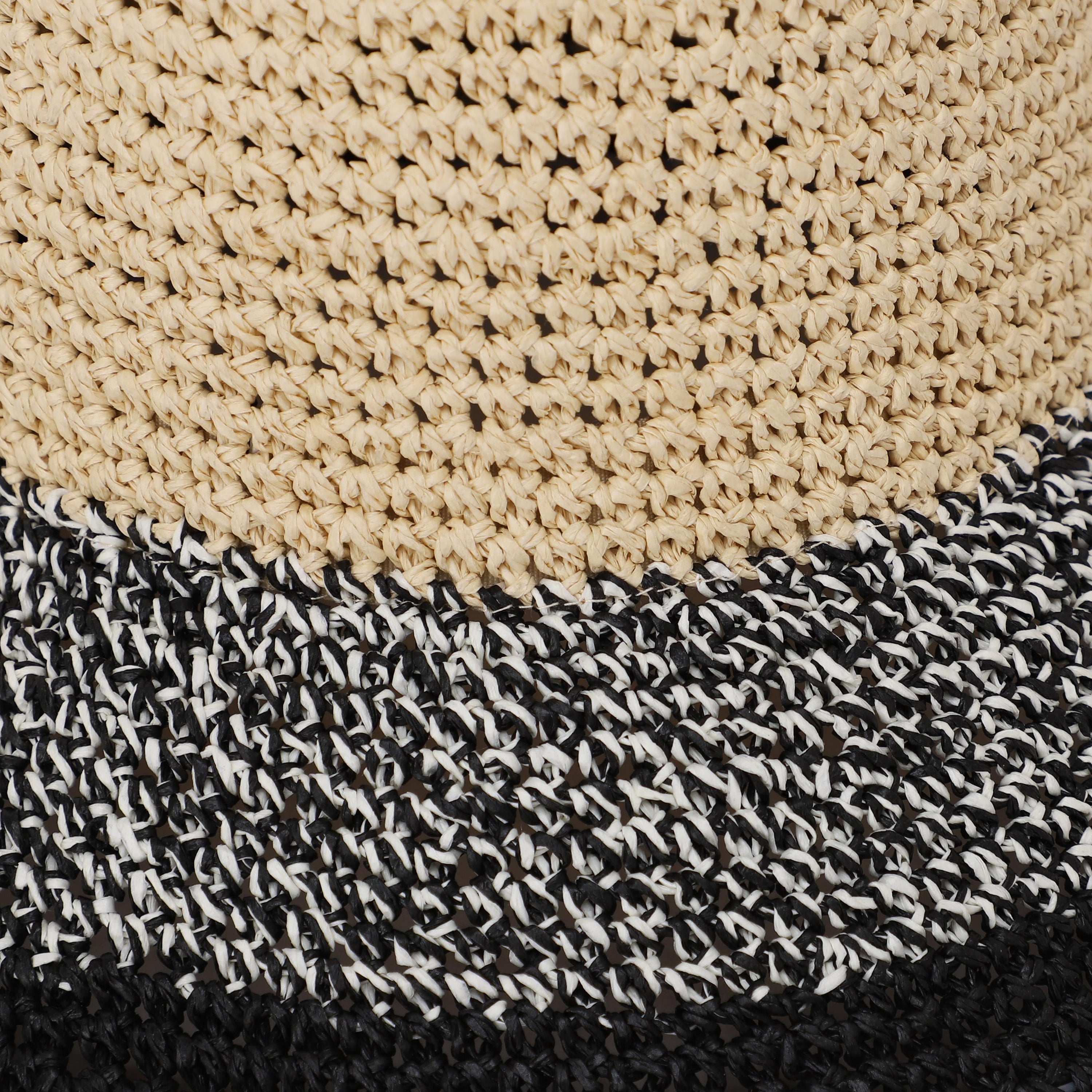 US Stock Wholesale Women's Paper Straw Bucket Hat with Wide Brim and UPF 50+ Sun Protection