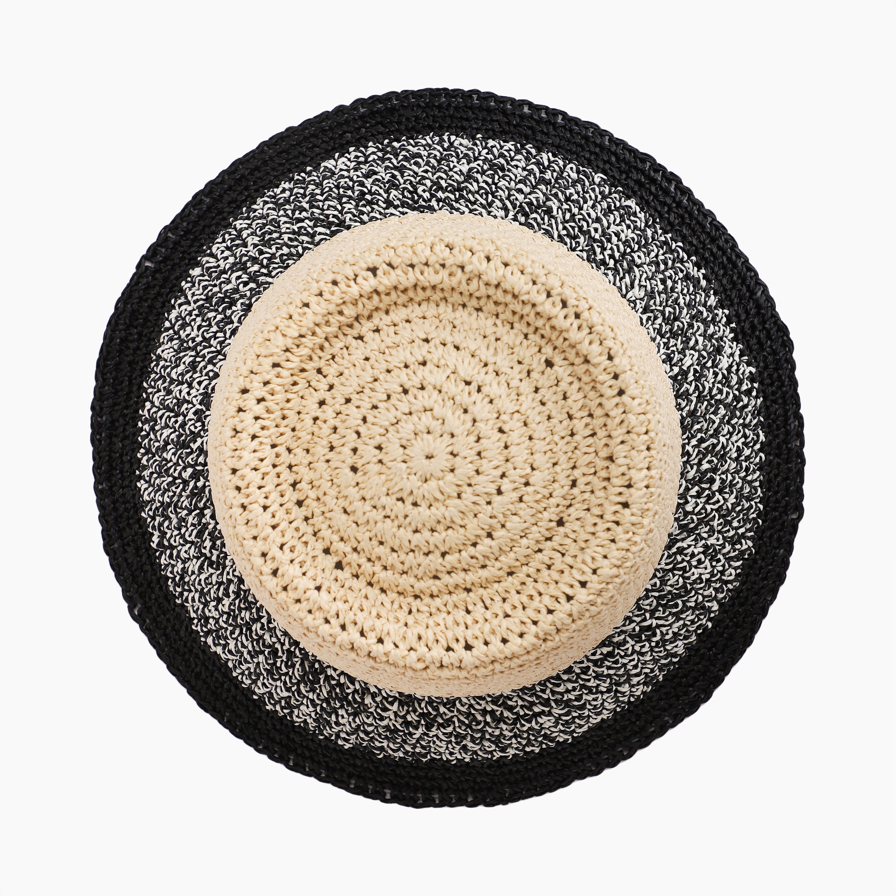 US Stock Wholesale Women's Paper Straw Bucket Hat with Wide Brim and UPF 50+ Sun Protection