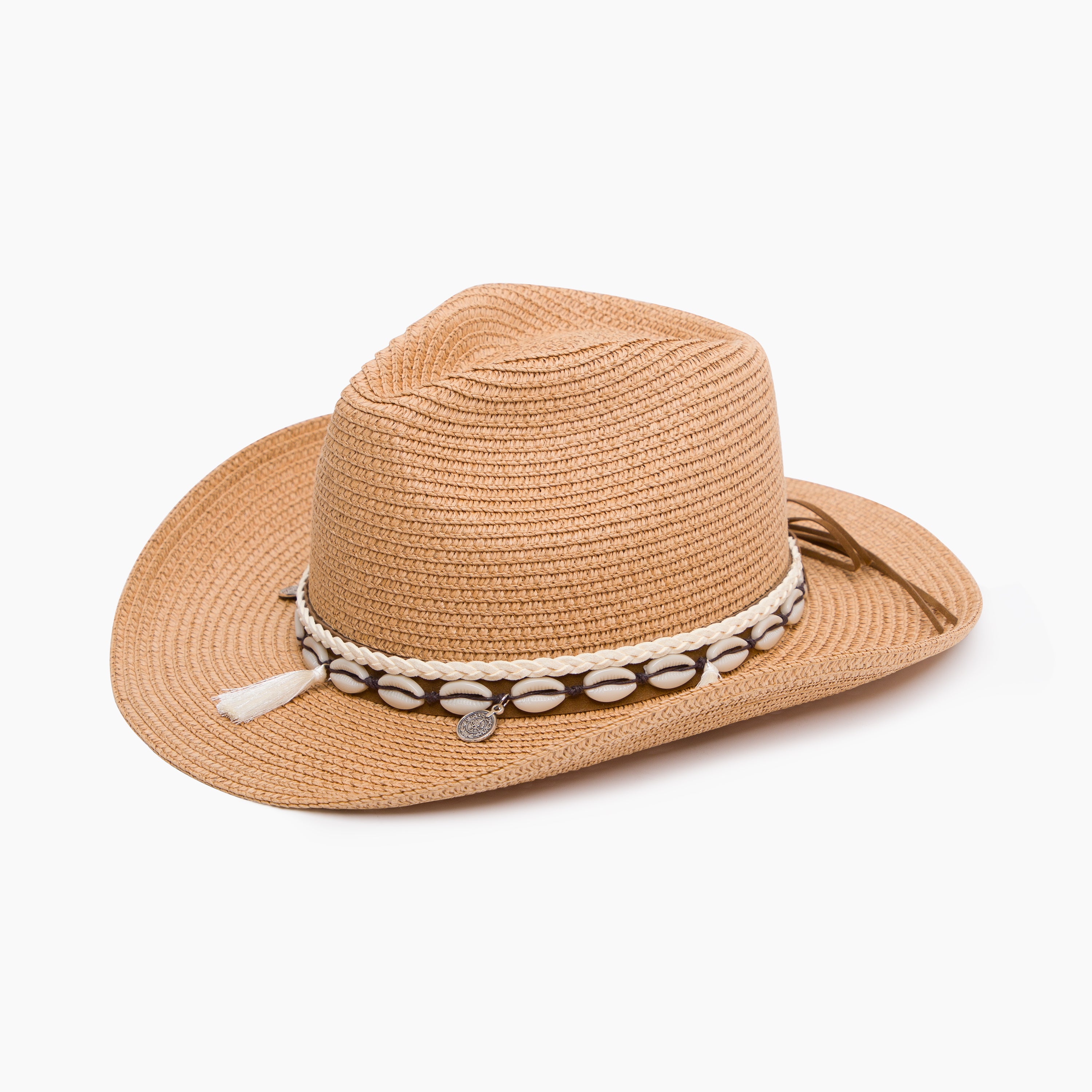 Wholesale Unisex Paper Straw Cowboy Hat with Upturned Brim and UPF 50+ Sun Protection