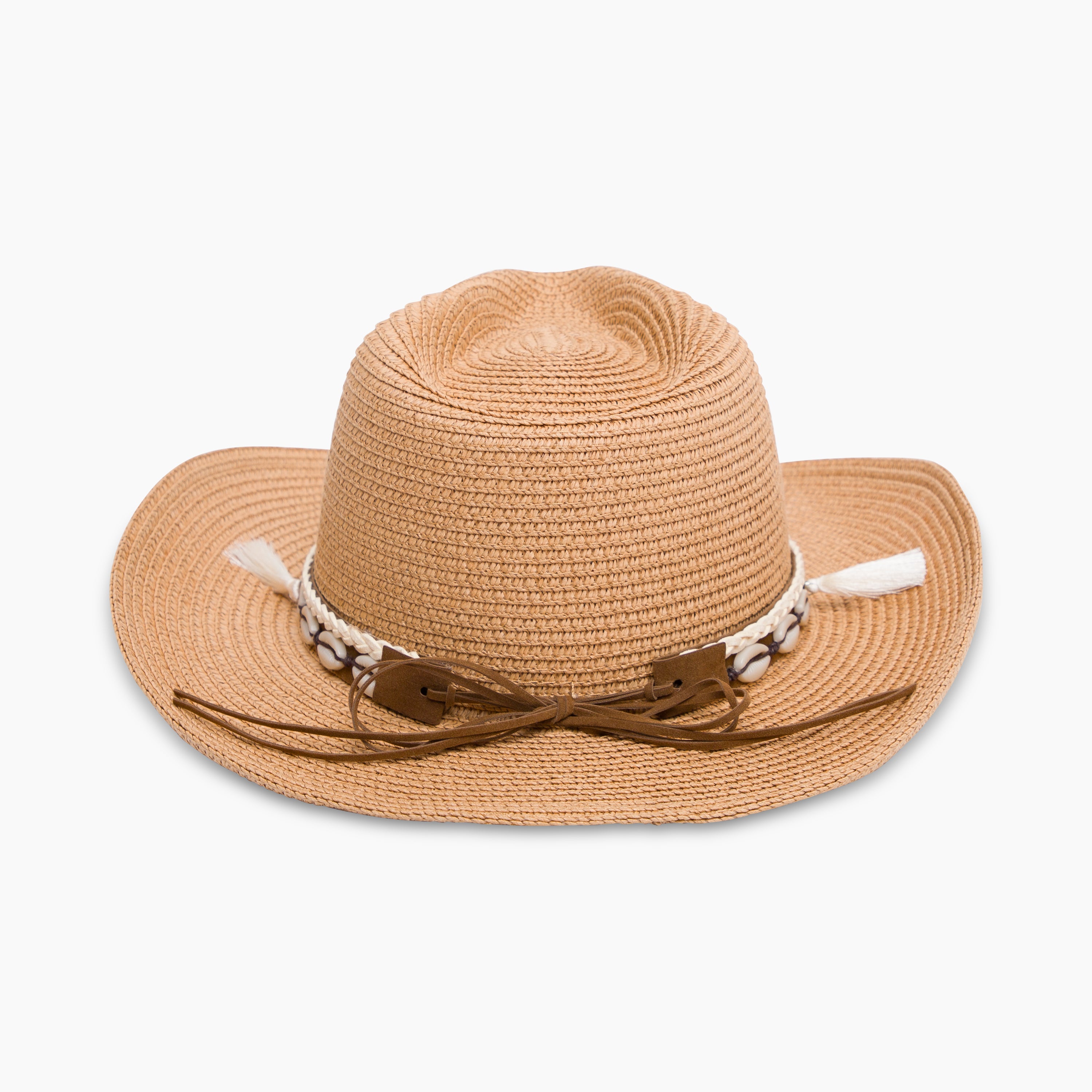 Wholesale Unisex Paper Straw Cowboy Hat with Upturned Brim and UPF 50+ Sun Protection
