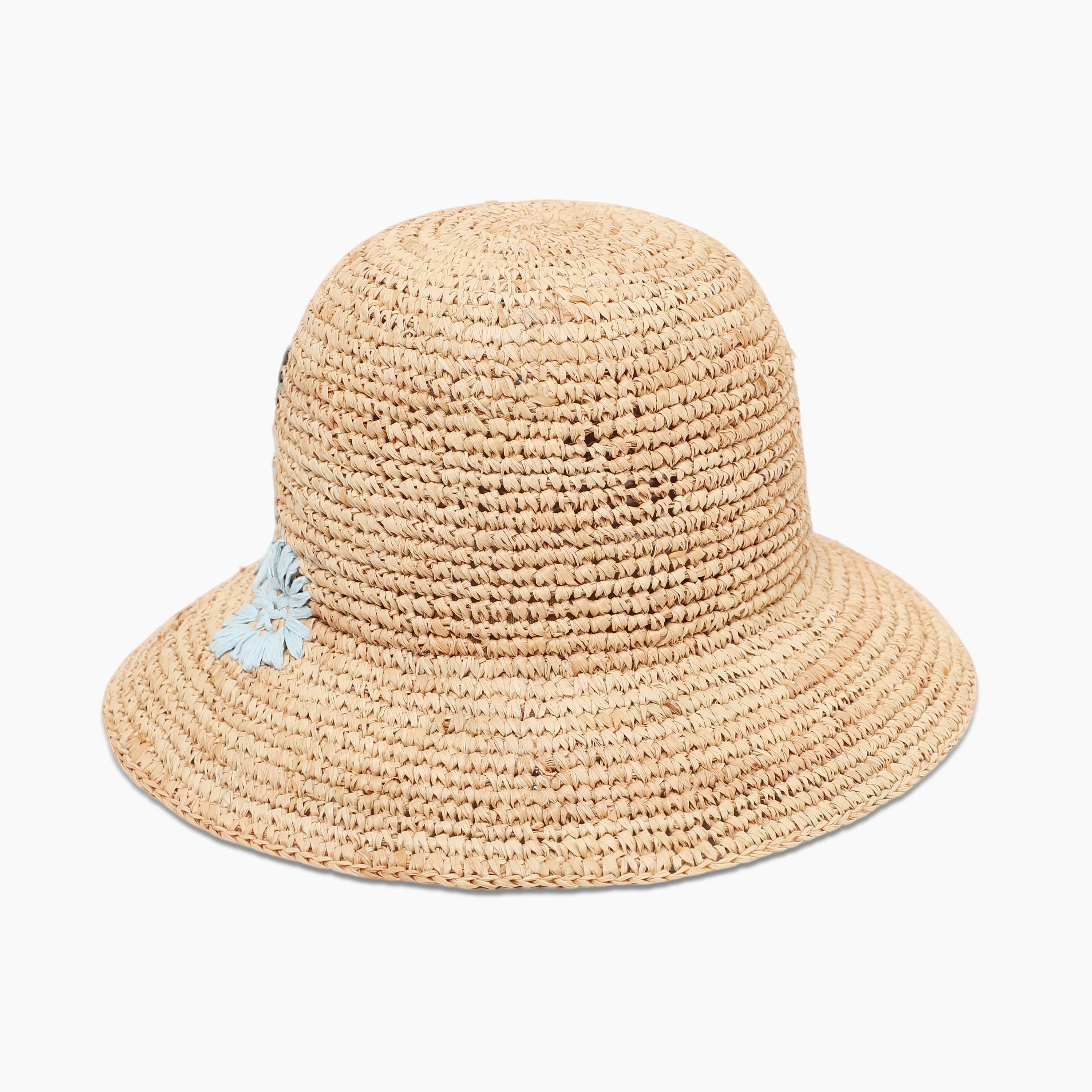 US Stock Wholesale Women‘s Raffia Bucket Hat with Wide Brim and UPF 50+ Sun Protection