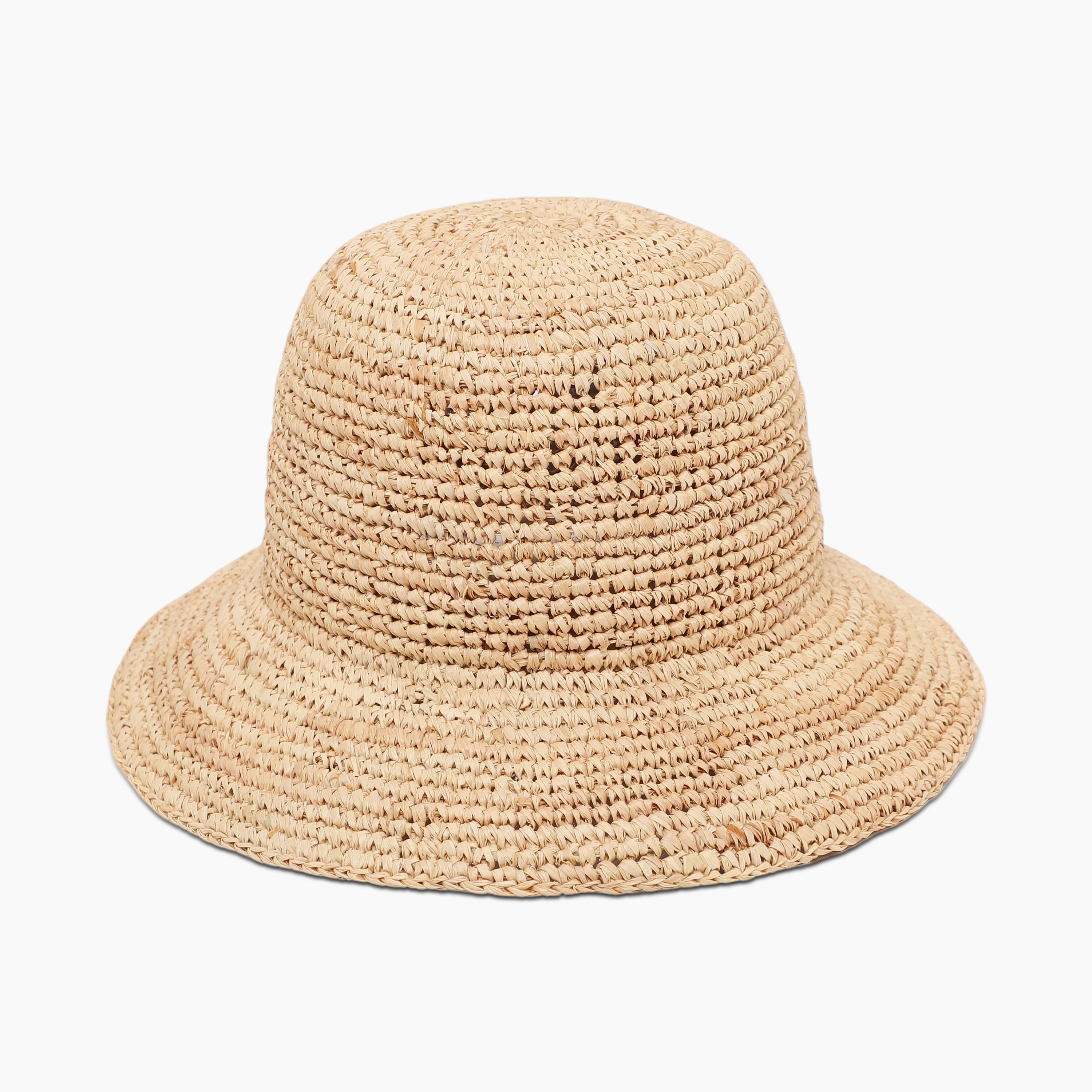 US Stock Wholesale Women‘s Raffia Bucket Hat with Wide Brim and UPF 50+ Sun Protection