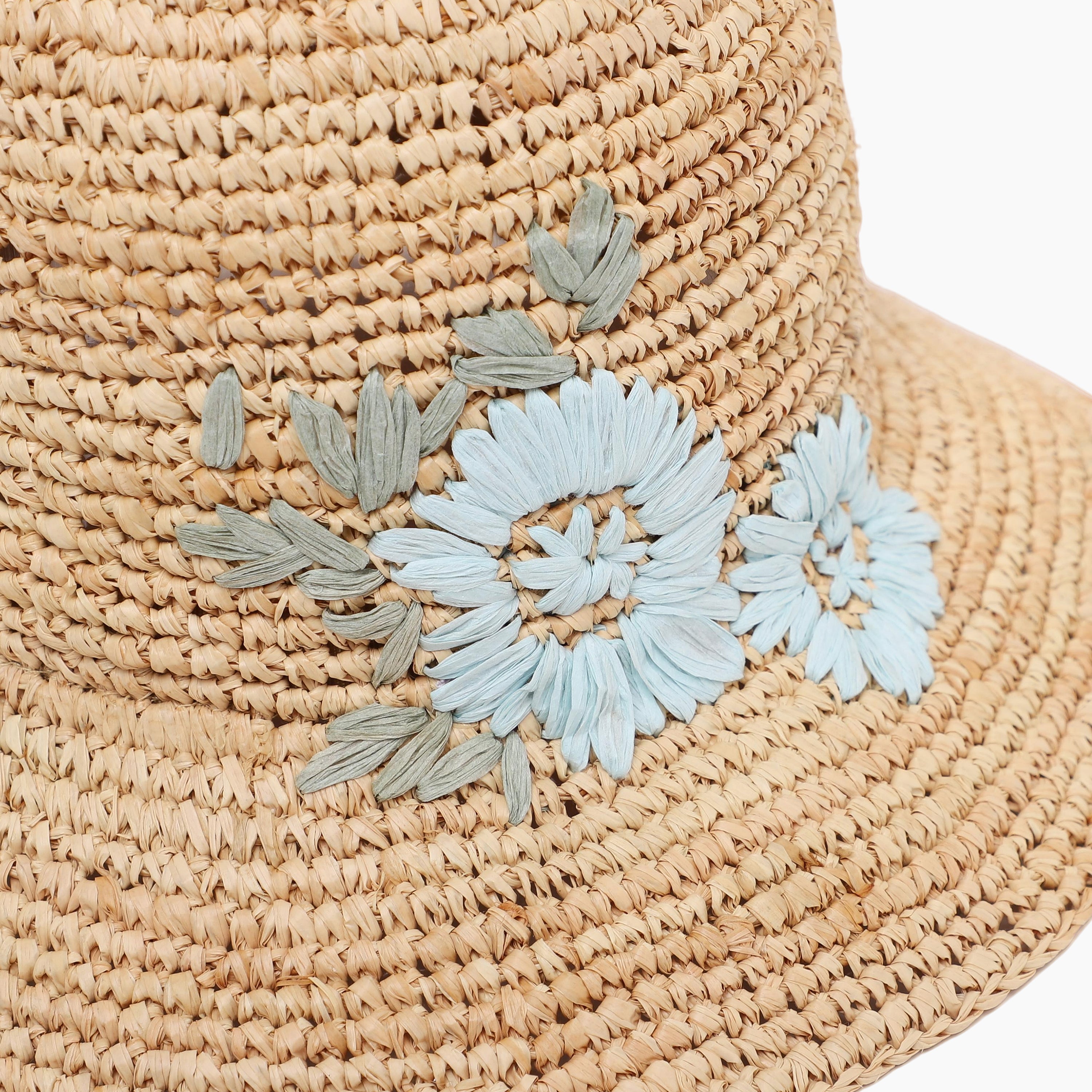 US Stock Wholesale Women‘s Raffia Bucket Hat with Wide Brim and UPF 50+ Sun Protection