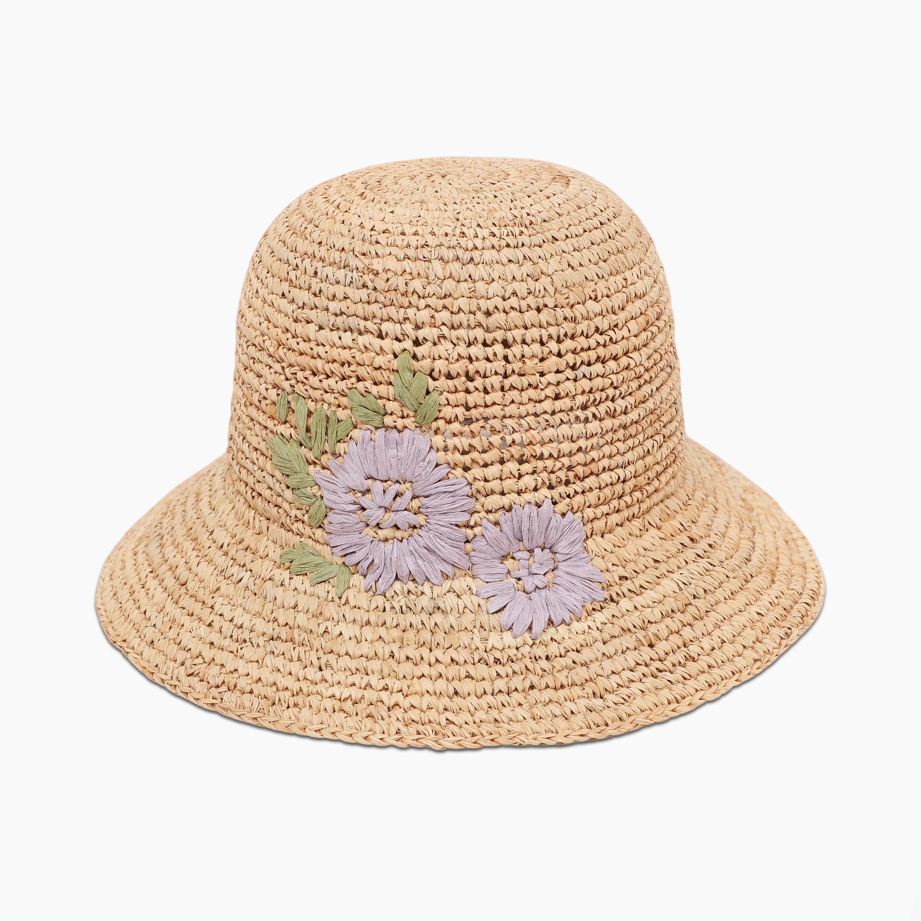 US Stock Wholesale Women‘s Raffia Bucket Hat with Wide Brim and UPF 50+ Sun Protection