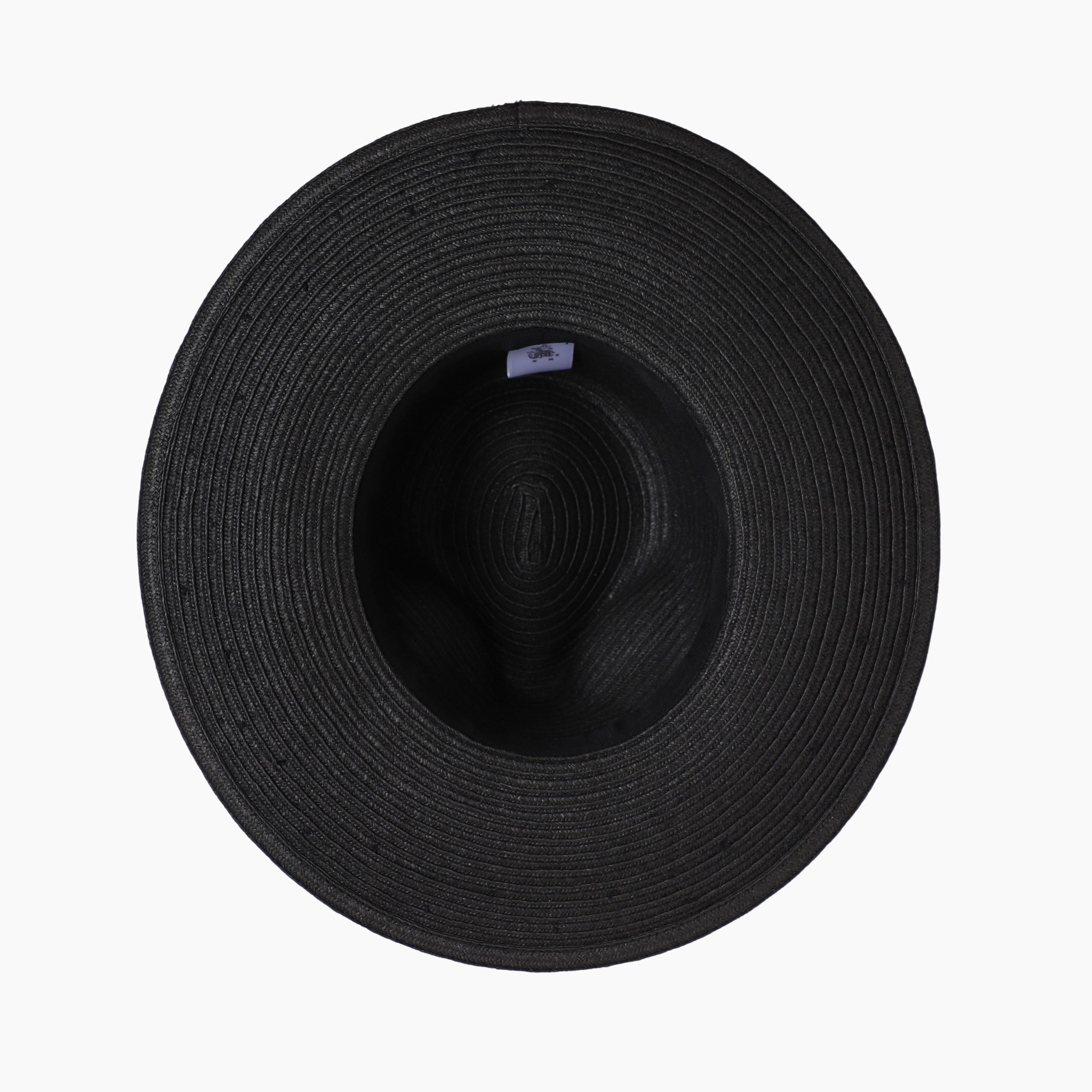 US Stock Wholesale Unisex Paper Straw Fedora Hat with  Flat Brim and UPF 50+ Sun Protection