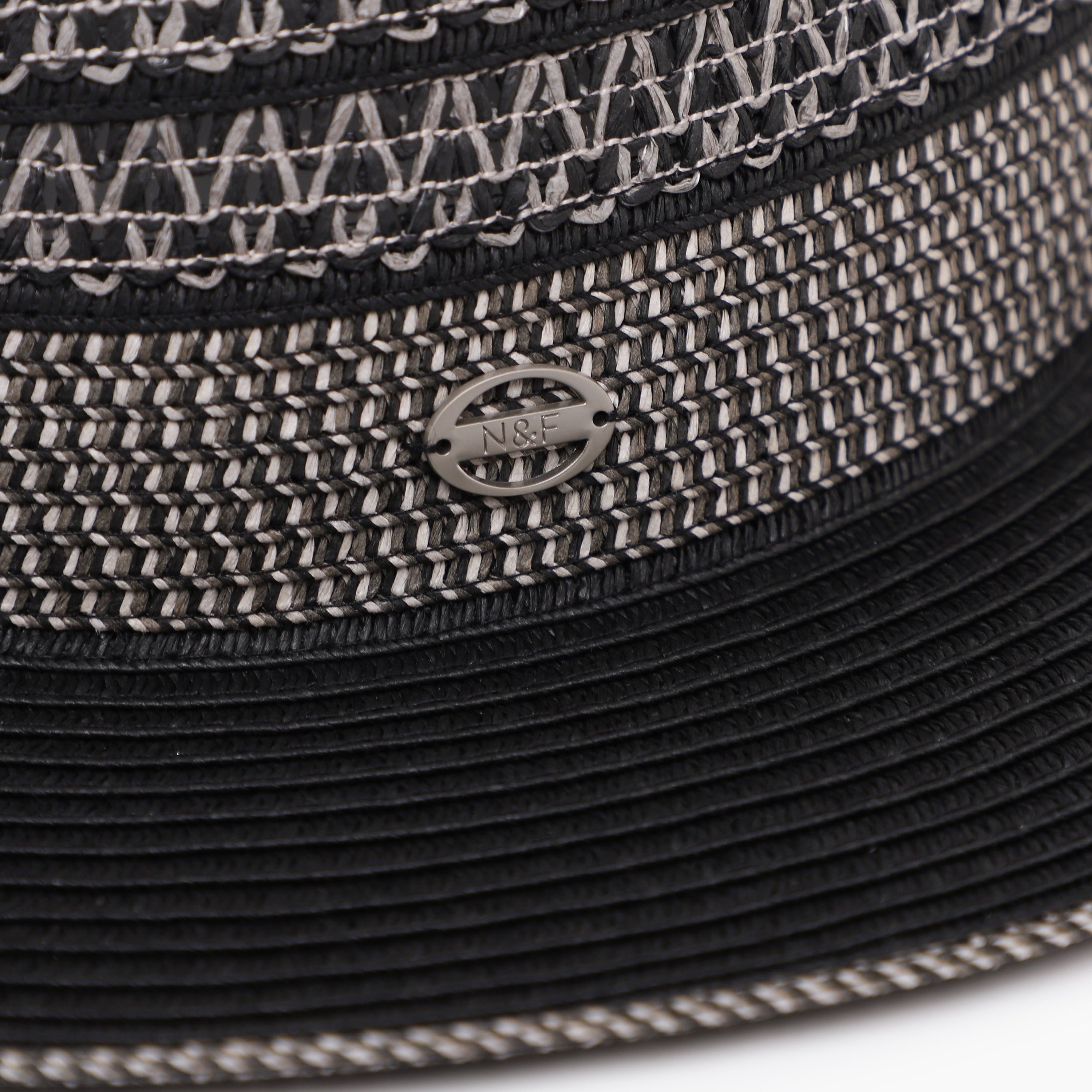 US Stock Wholesale Unisex Paper Straw Fedora Hat with  Flat Brim and UPF 50+ Sun Protection