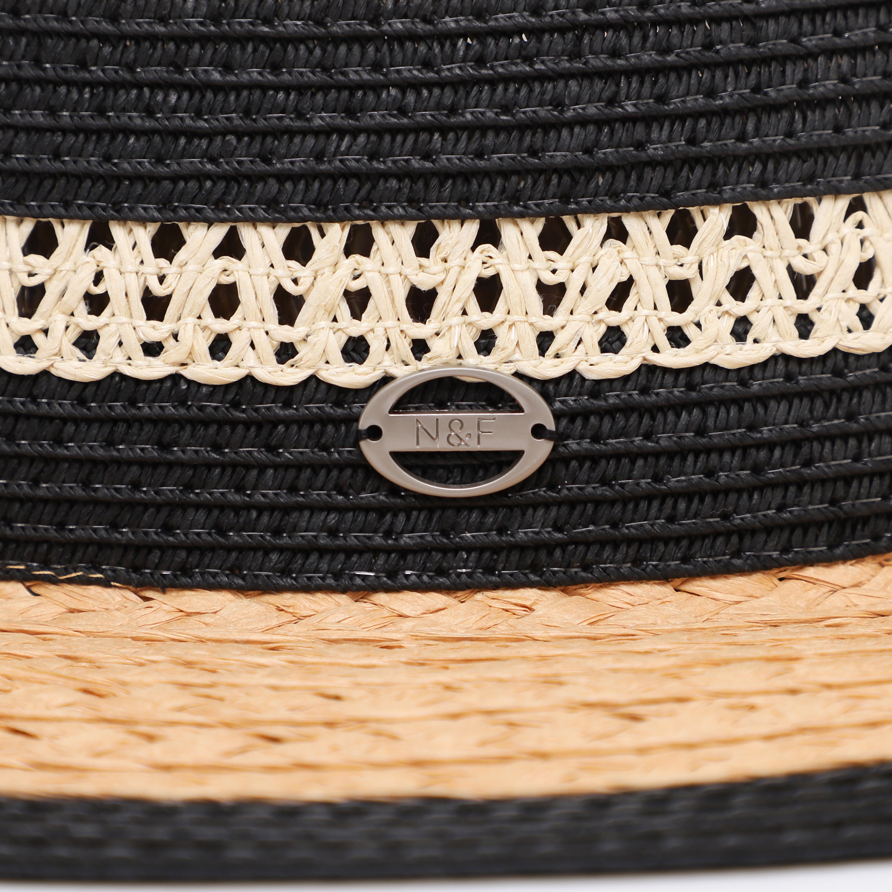 US Stock Wholesale Unisex Paper Straw Fedora Hat with  Flat Brim and UPF 50+ Sun Protection