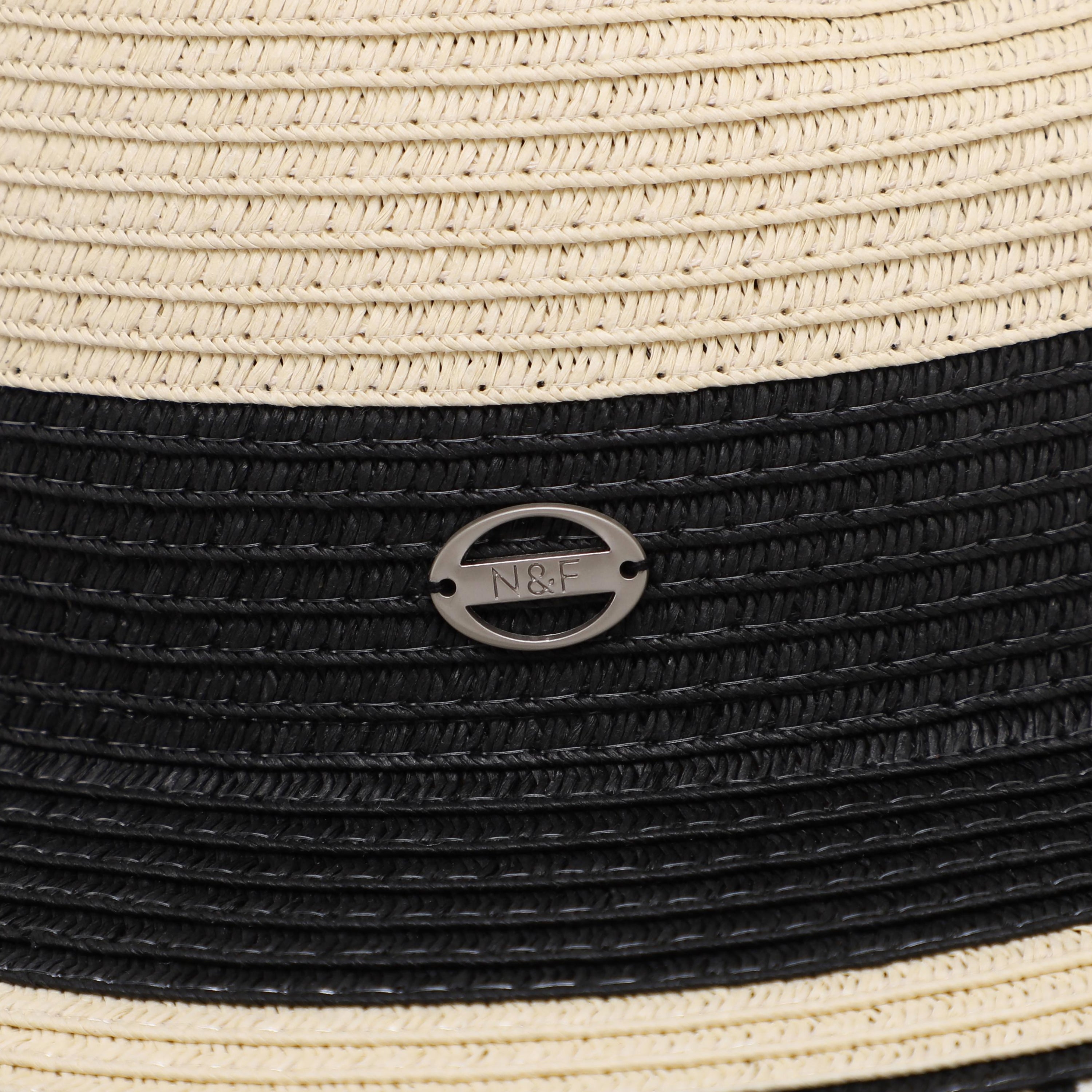 Wholesale Unisex Paper Straw Fedora Hat with  Flat Brim and UPF 50+ Sun Protection