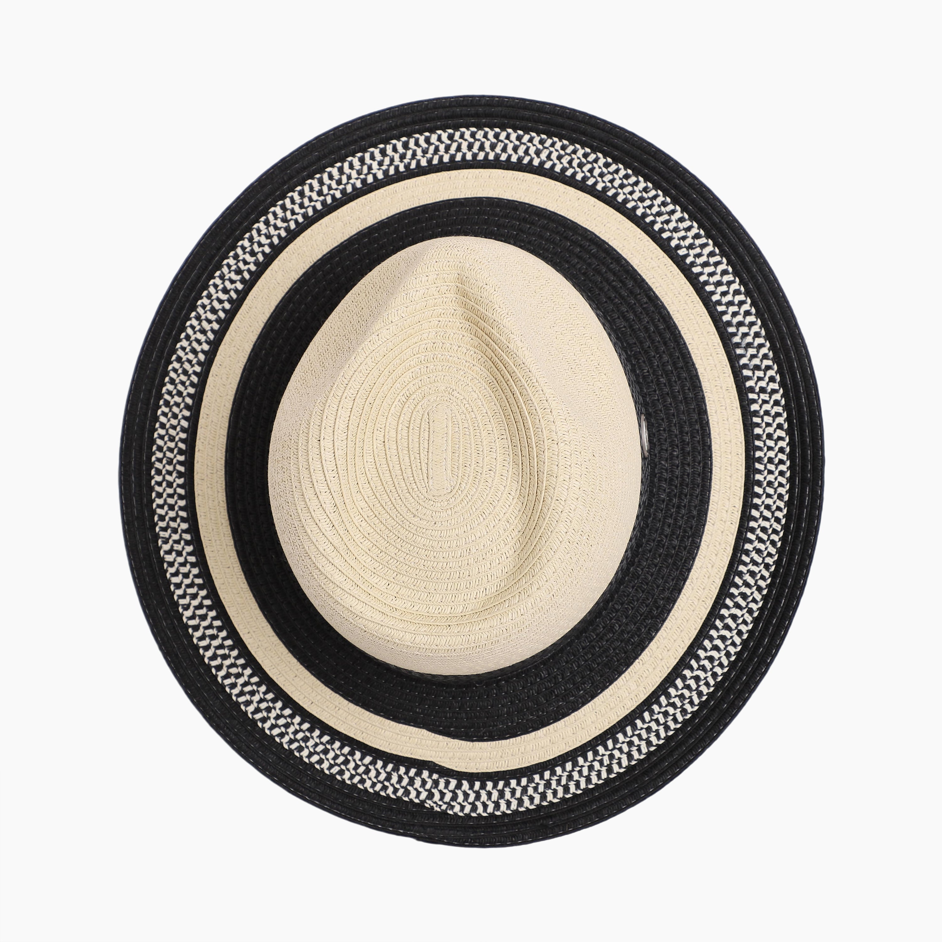 Wholesale Unisex Paper Straw Fedora Hat with  Flat Brim and UPF 50+ Sun Protection