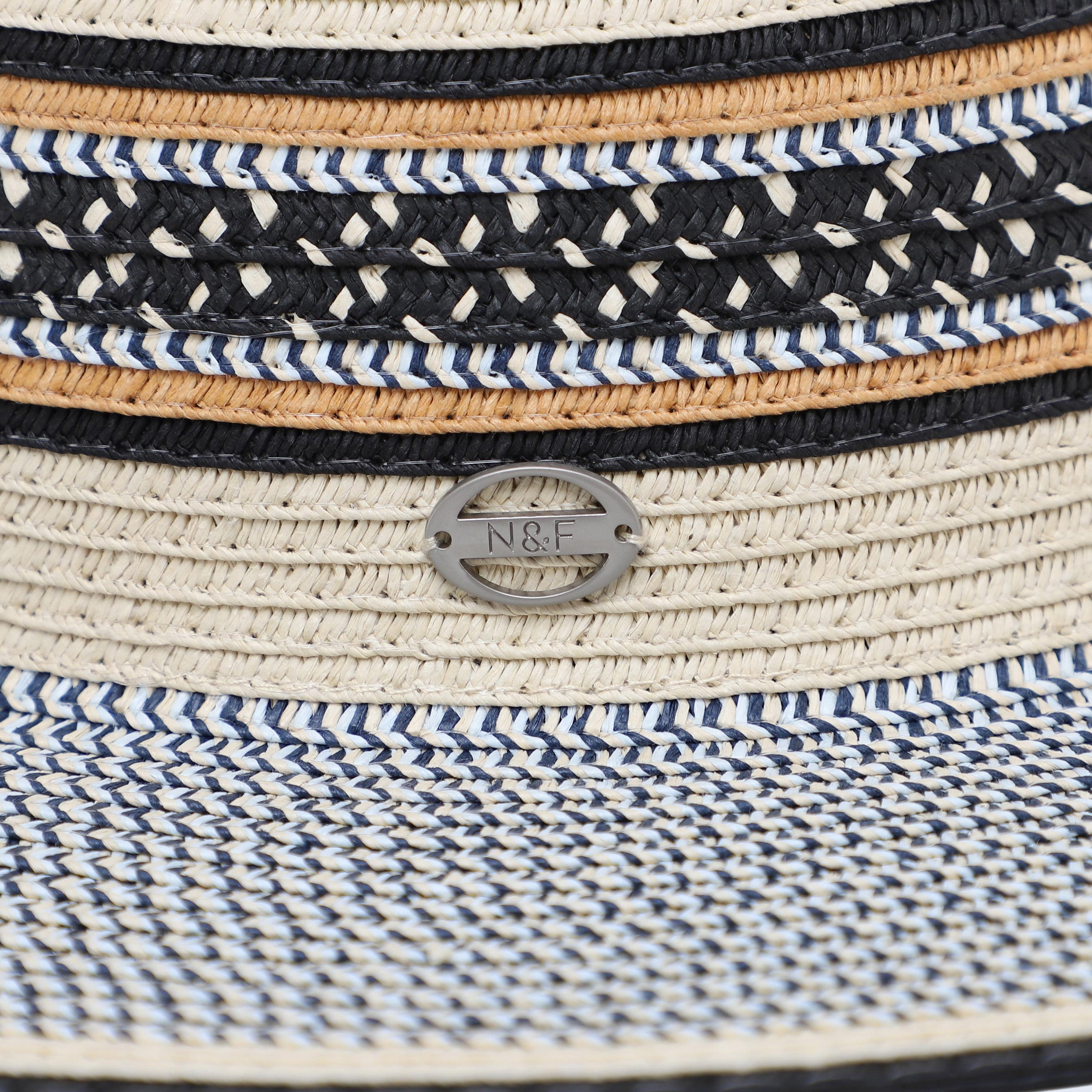 Wholesale Unisex Paper Straw Fedora Hat with  Flat Brim and UPF 50+ Sun Protection