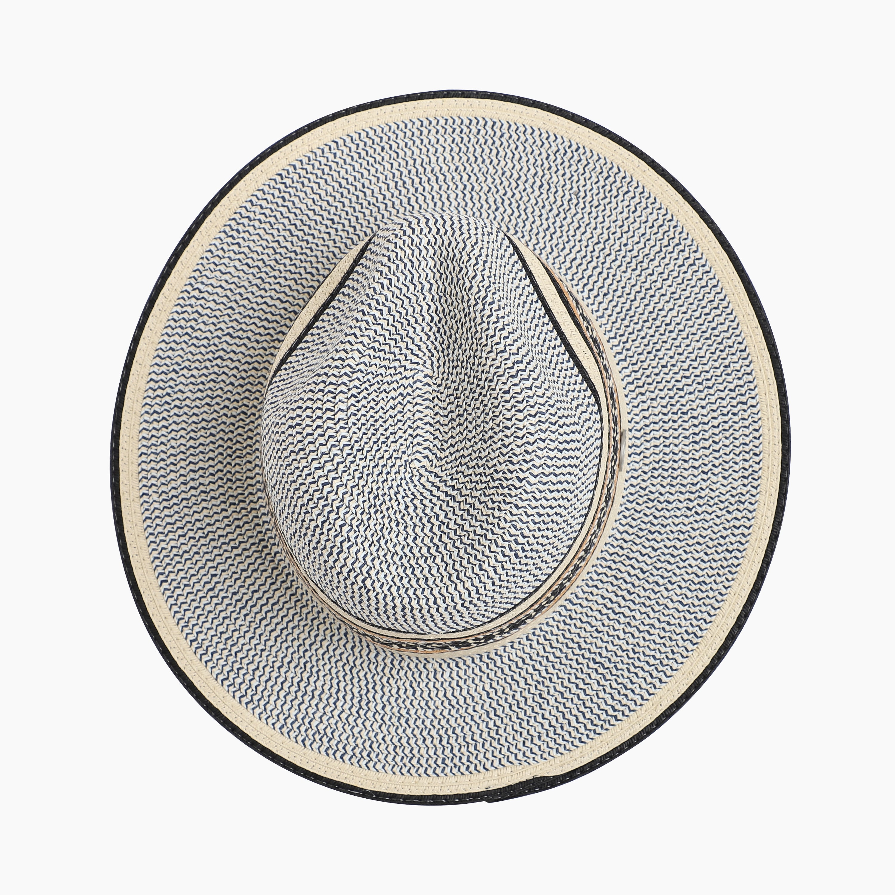 Wholesale Unisex Paper Straw Fedora Hat with  Flat Brim and UPF 50+ Sun Protection