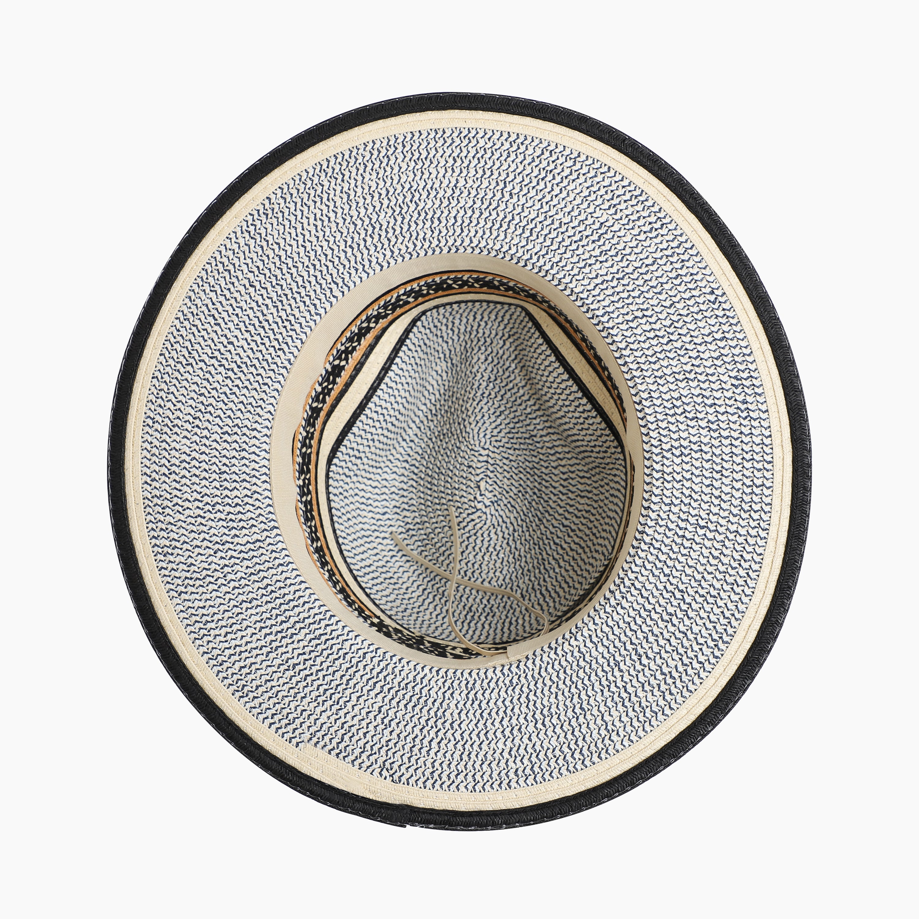 Wholesale Unisex Paper Straw Fedora Hat with  Flat Brim and UPF 50+ Sun Protection