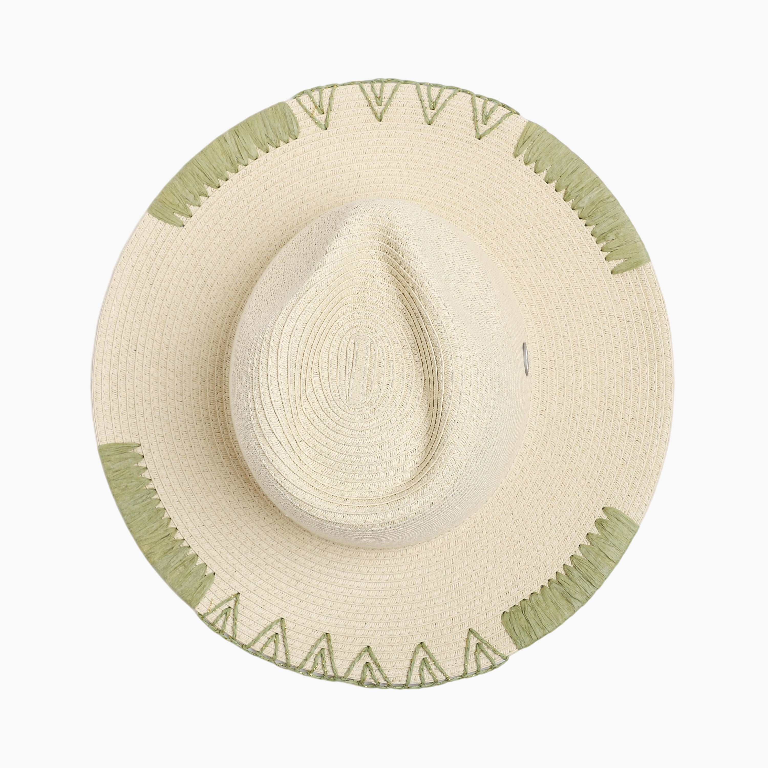 US Stock Wholesale Unisex Paper Straw Fedora Hat with  Flat Brim and UPF 50+ Sun Protection