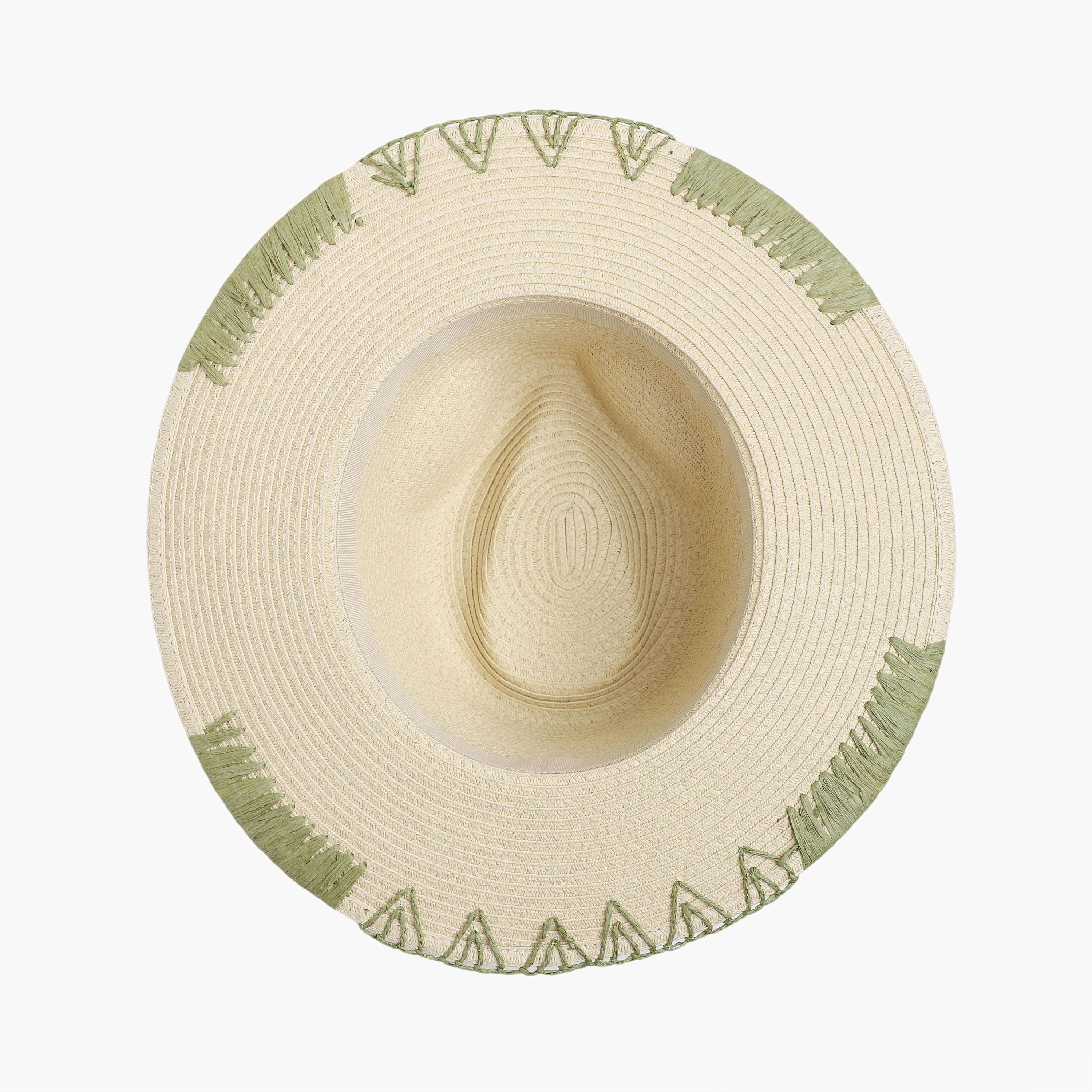 US Stock Wholesale Unisex Paper Straw Fedora Hat with  Flat Brim and UPF 50+ Sun Protection