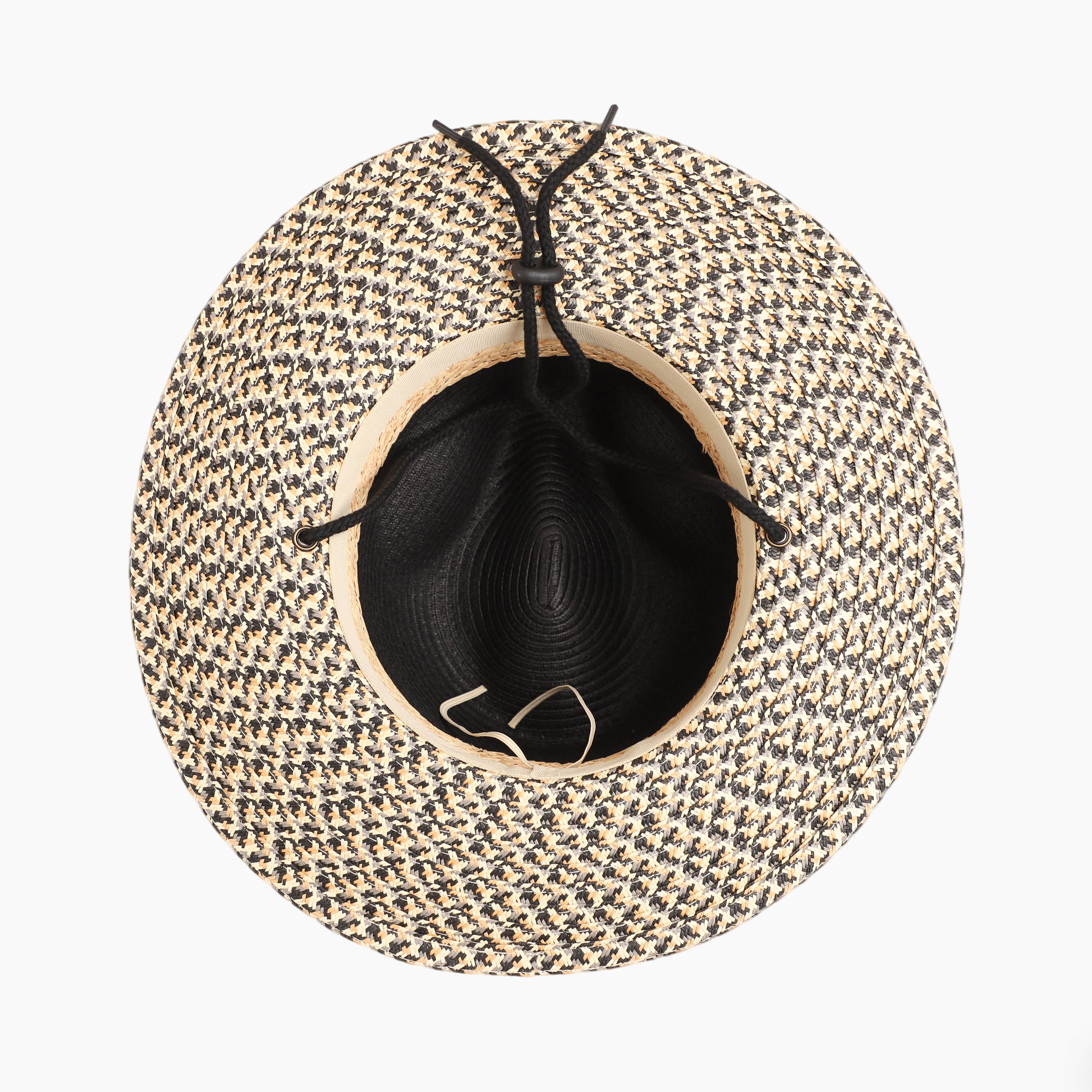 Wholesale Unisex Paper Straw Fedora Hat with  Flat Brim and UPF 50+ Sun Protection