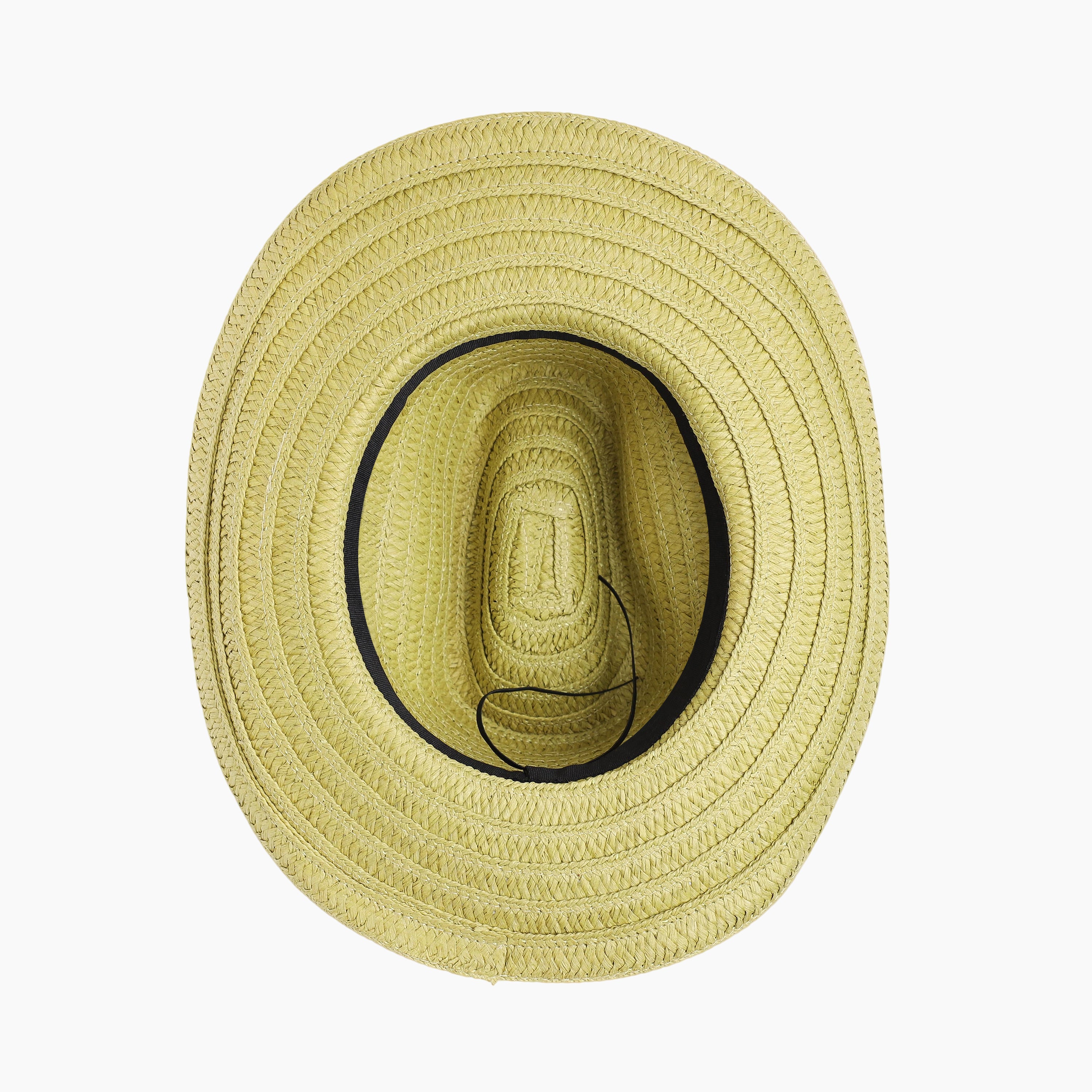 Wholesale Unisex Paper Straw Fedora Hat with Upturned Brim and UPF 50+ Sun Protection