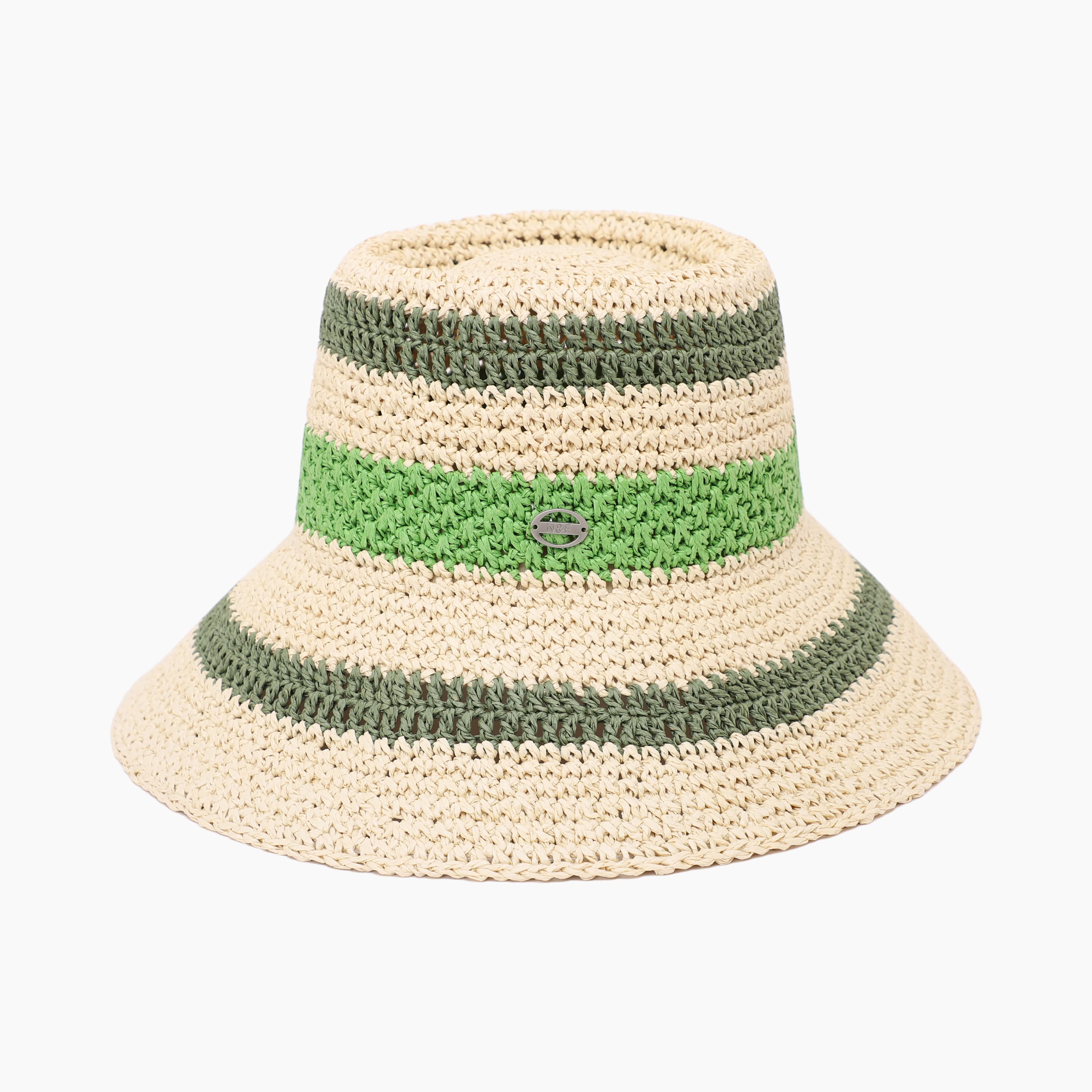 US Stock Wholesale Women's Paper Straw Bucket Hat with Wide Brim and UPF 50+ Sun Protection