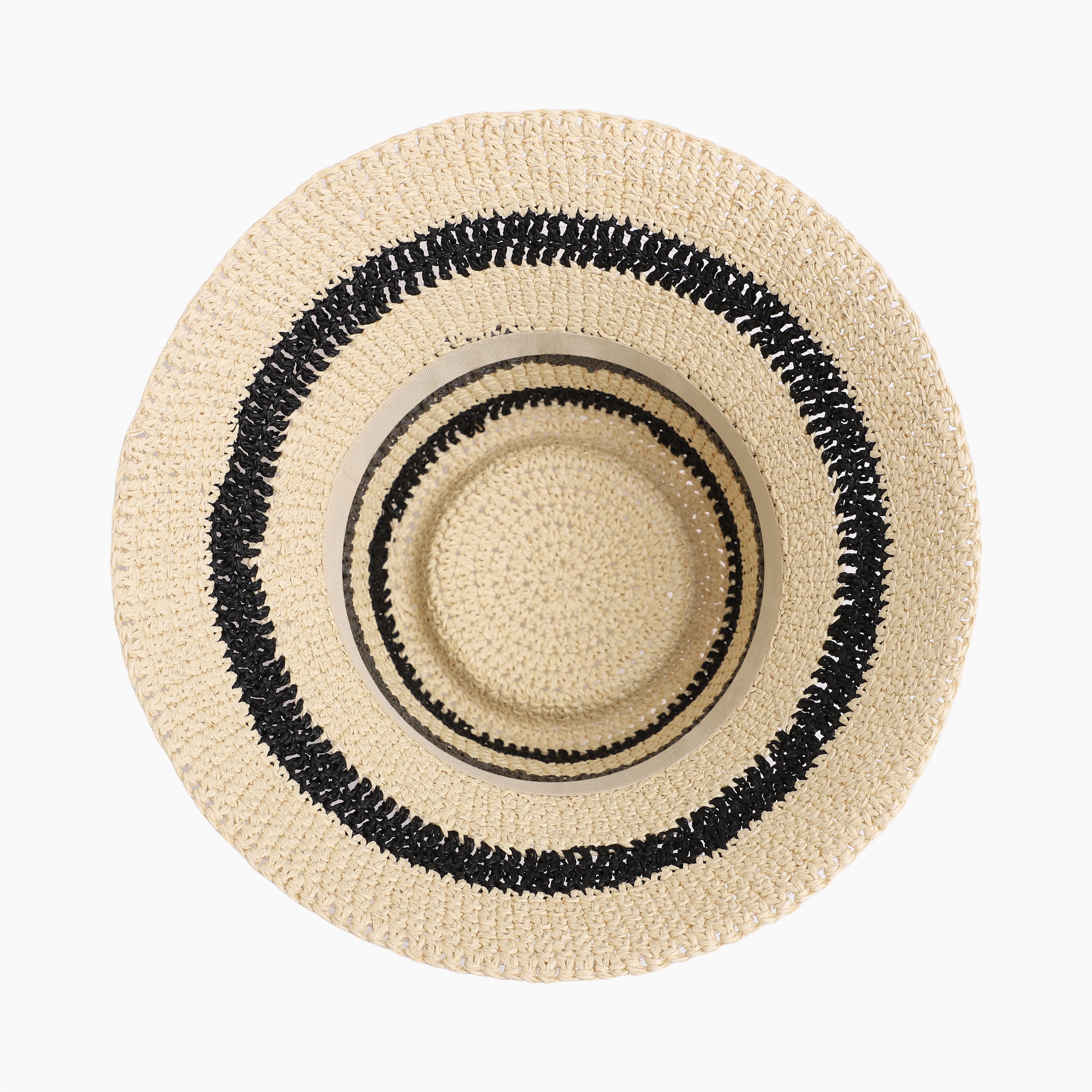 US Stock Wholesale Women's Paper Straw Bucket Hat with Wide Brim and UPF 50+ Sun Protection