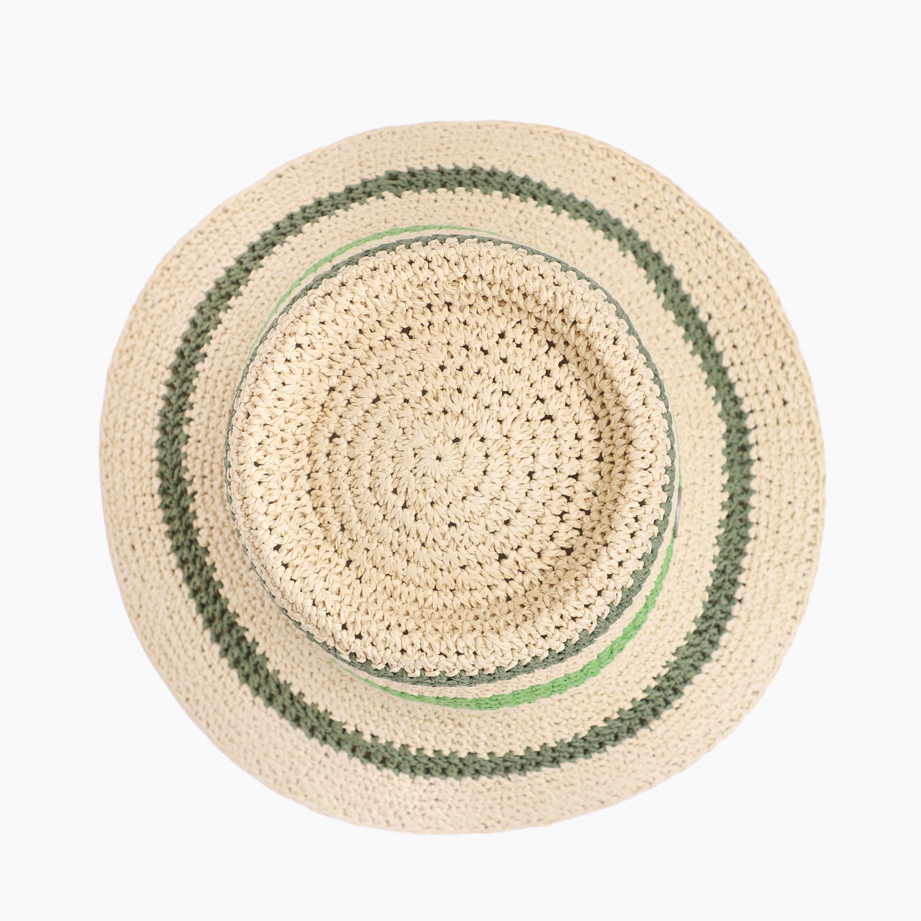 US Stock Wholesale Women's Paper Straw Bucket Hat with Wide Brim and UPF 50+ Sun Protection