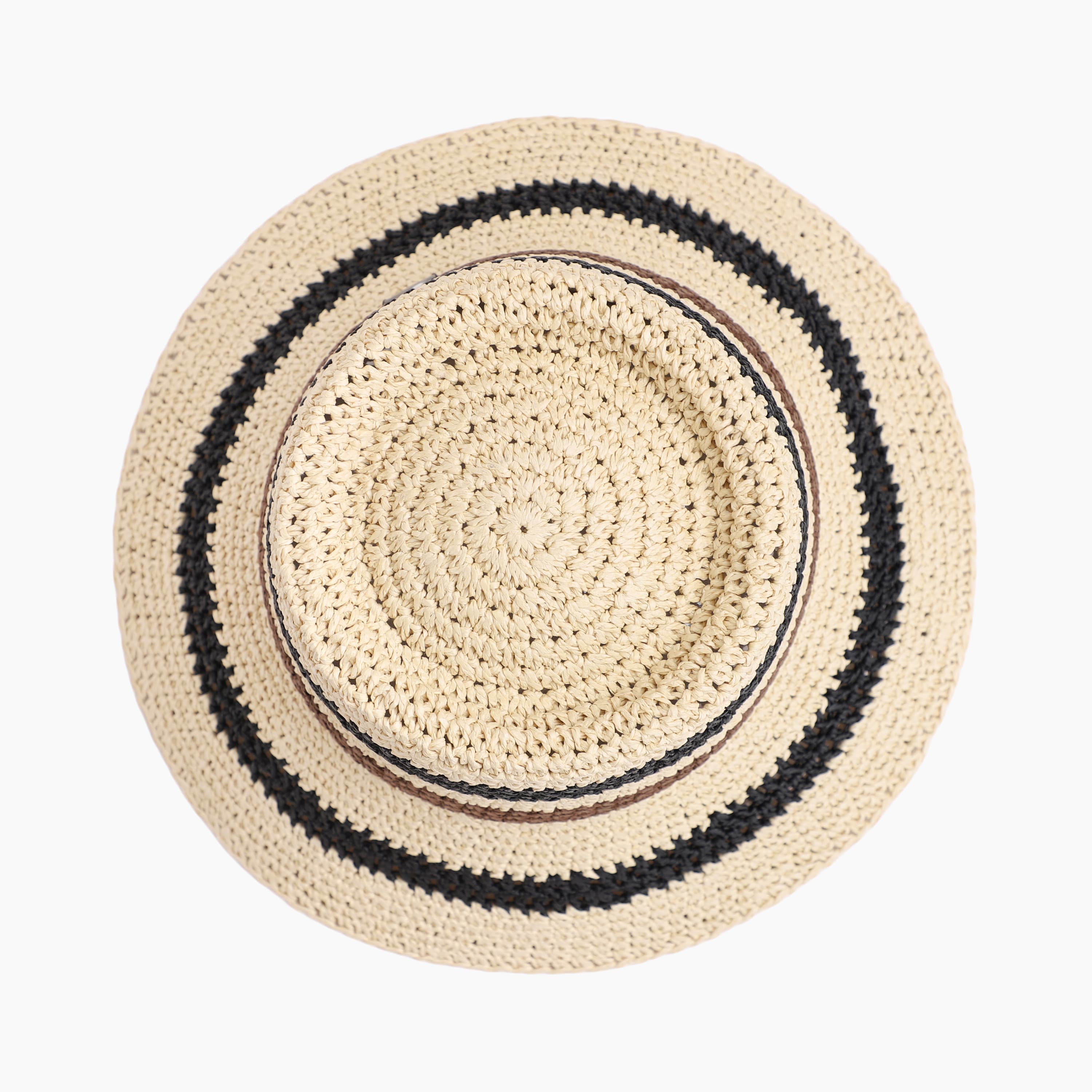 US Stock Wholesale Women's Paper Straw Bucket Hat with Wide Brim and UPF 50+ Sun Protection