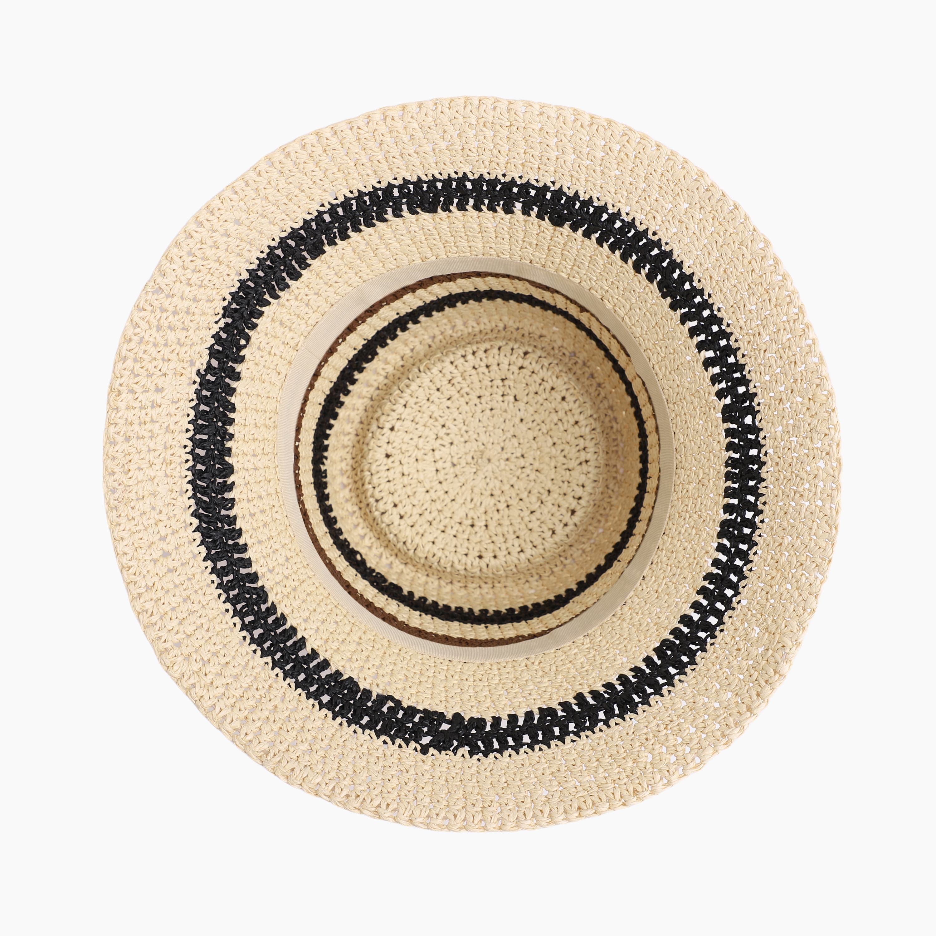 US Stock Wholesale Women's Paper Straw Bucket Hat with Wide Brim and UPF 50+ Sun Protection