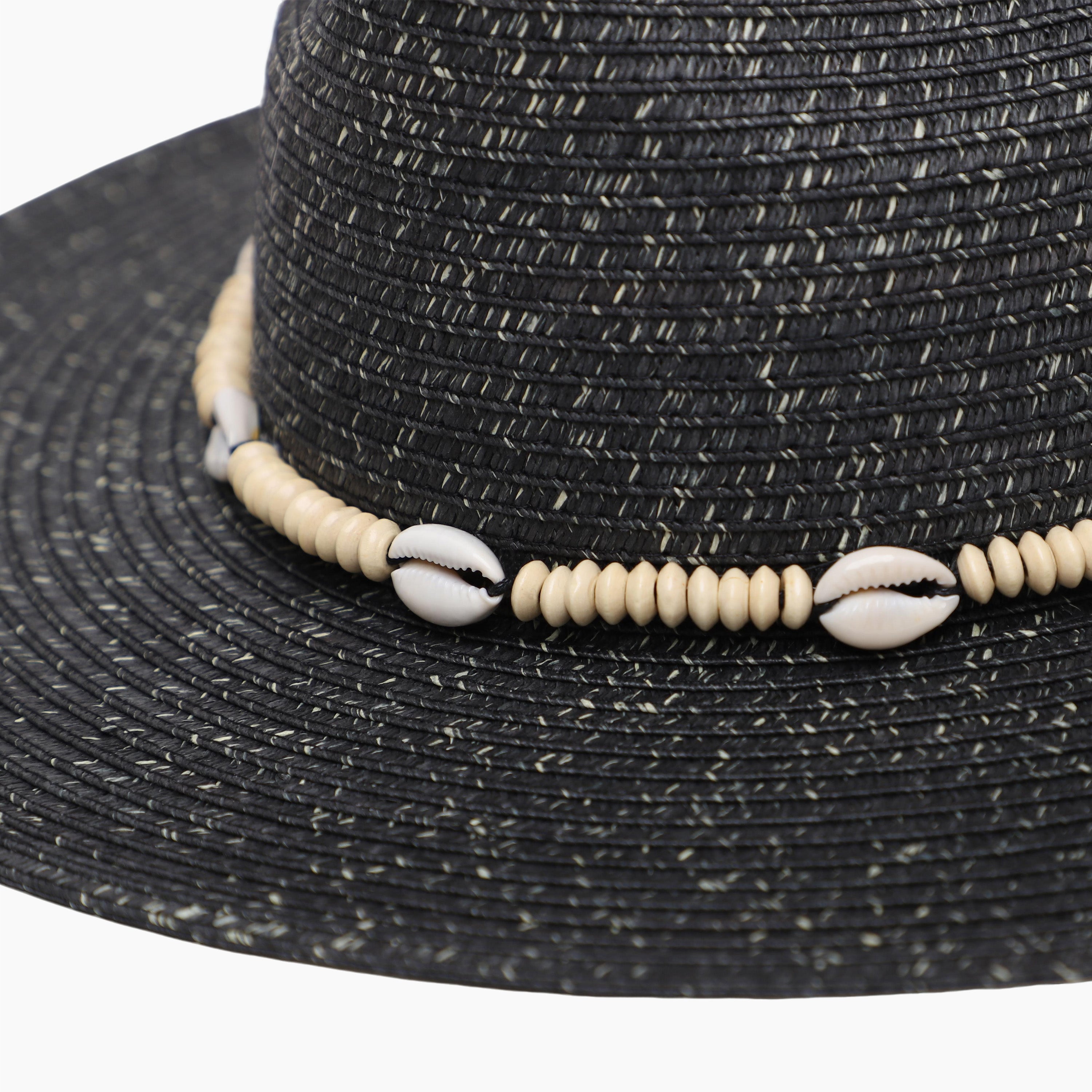 Wholesale Unisex Paper Straw Fedora Hat with  Flat Brim and UPF 50+ Sun Protection