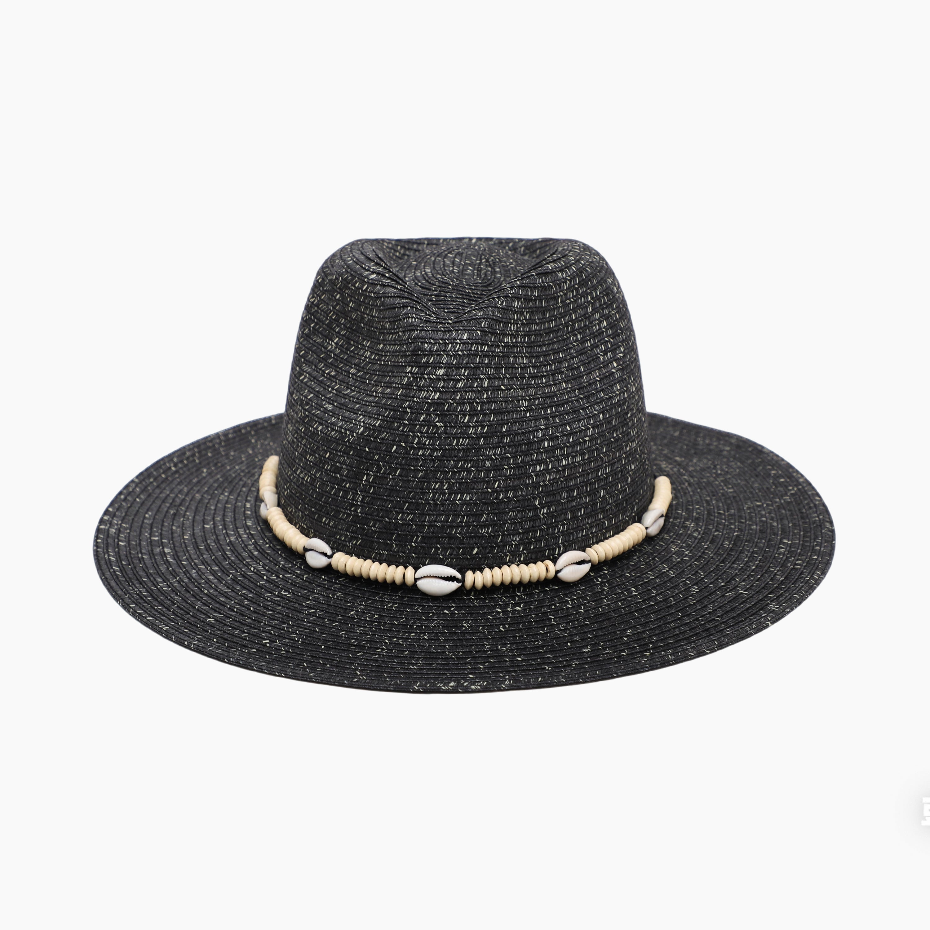 Wholesale Unisex Paper Straw Fedora Hat with  Flat Brim and UPF 50+ Sun Protection